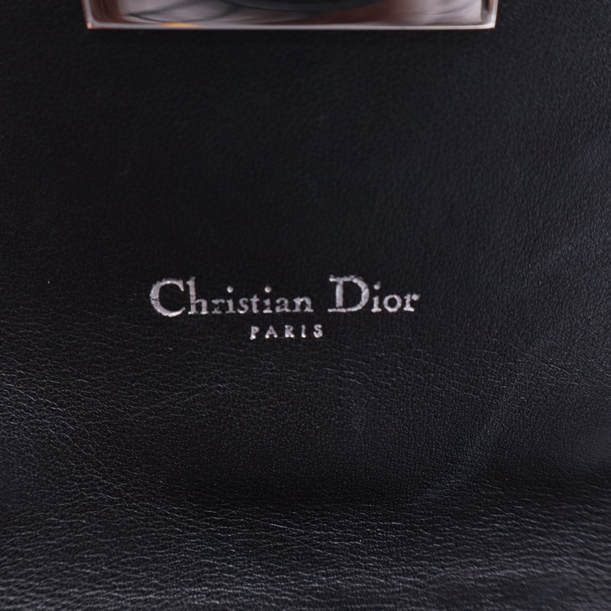 Black Cannage Quilted Patent Leather Miss Dior Promenade Crossbody Clutch Bag Twins