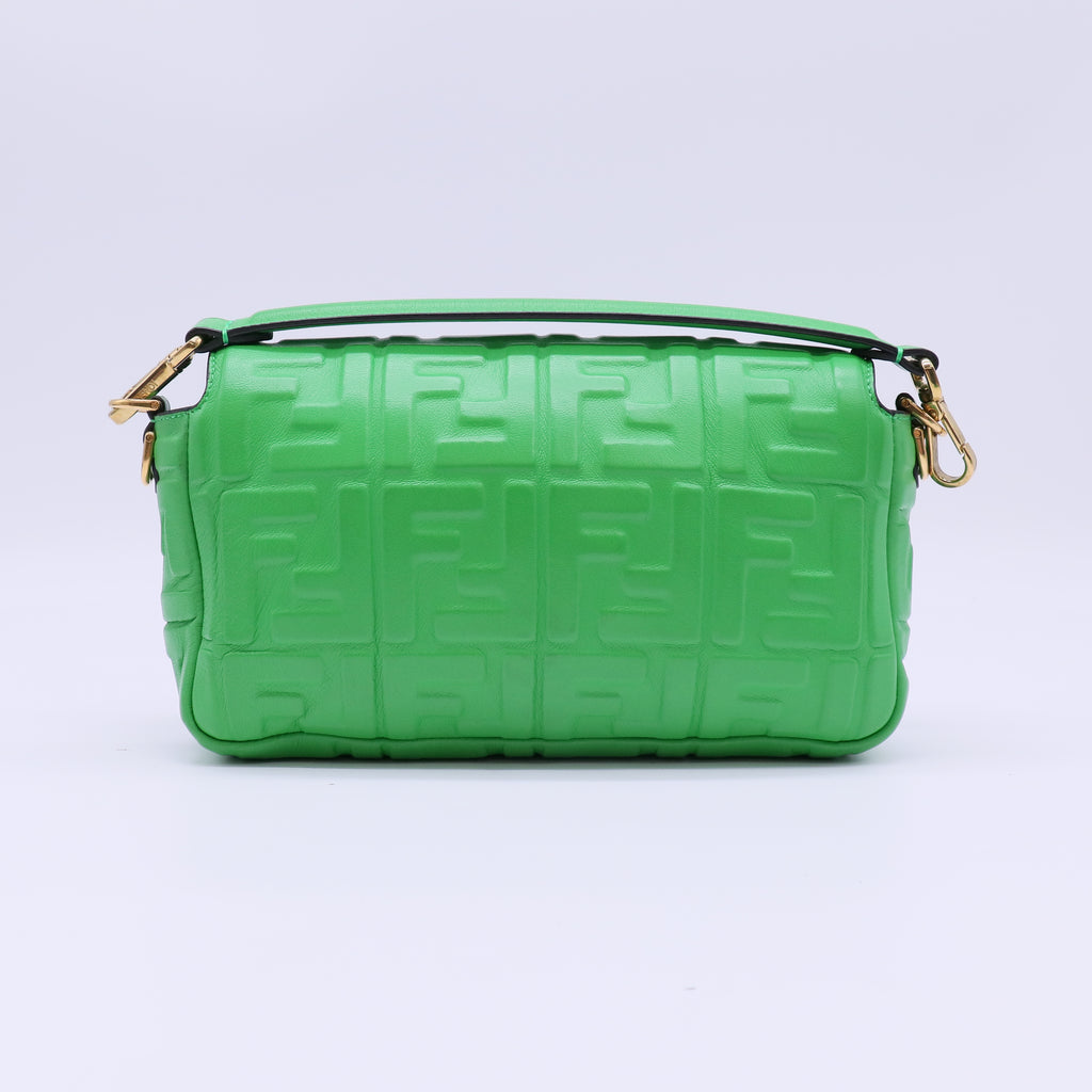 Baguette NM Bag Zucca Embossed Leather Medium Twins B22614