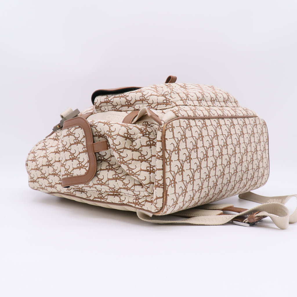 Christian Dior x Cactus Jack Hit the Road Backpack Printed Canvas with Leather twins LDZ545