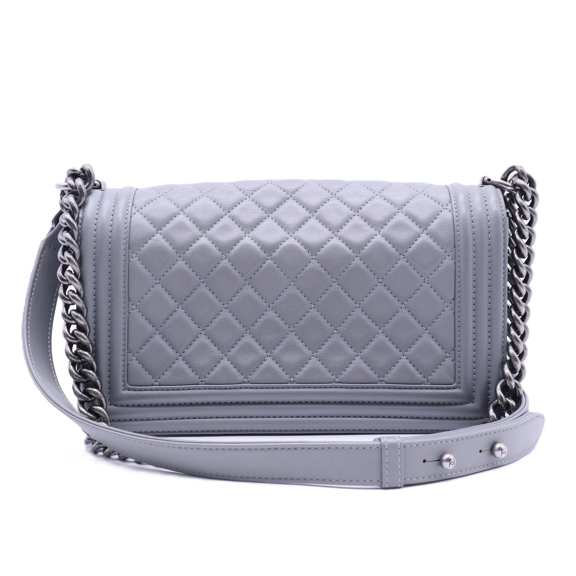 Boy Flap Bag Quilted Calfskin Old Medium