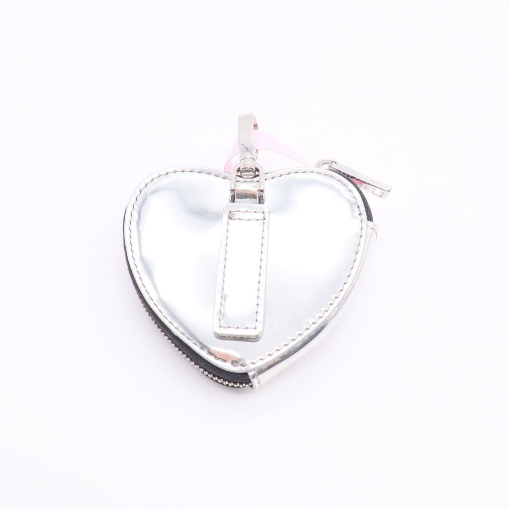 Prada Heart Zip Pouch Spazzolato Leather Mini Twins