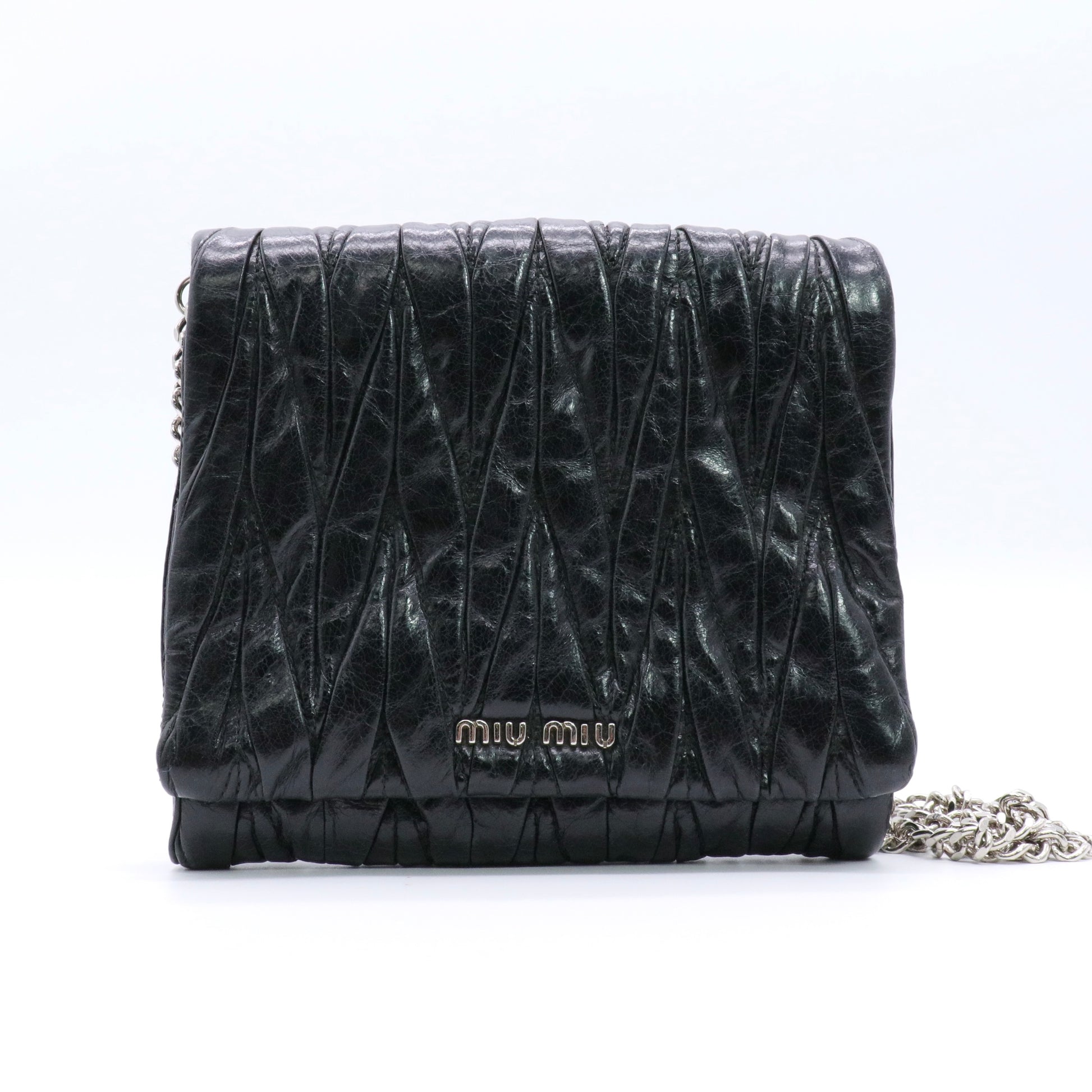 Matelasse Lux Leather Chain Crossbody Bag twins