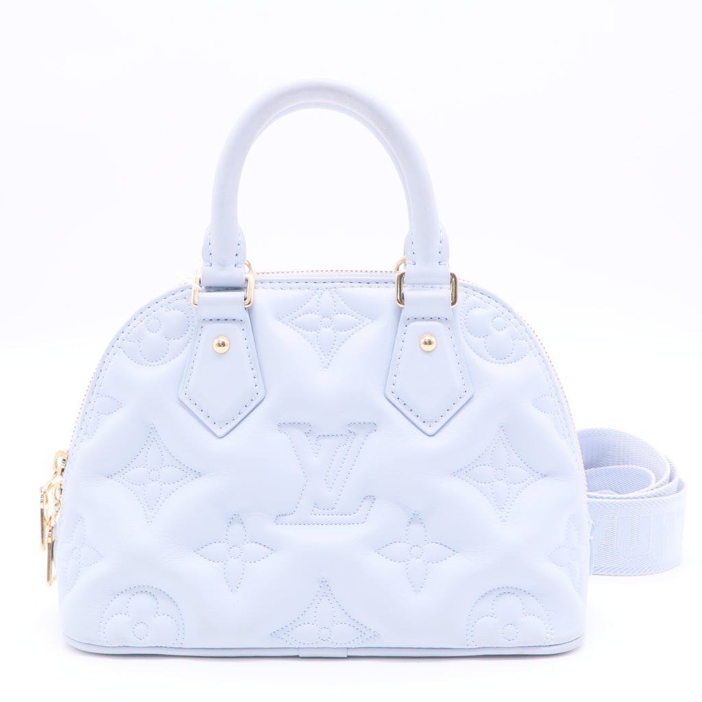 Calfskin Bubblegram Alma BB Ice Blue J2180 twins