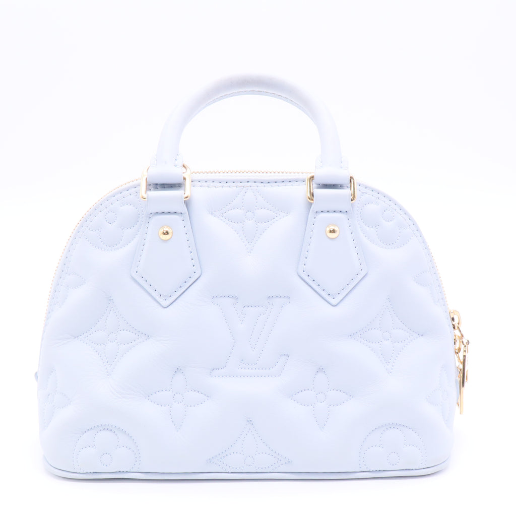 Calfskin Bubblegram Alma BB Ice Blue J2180 twins