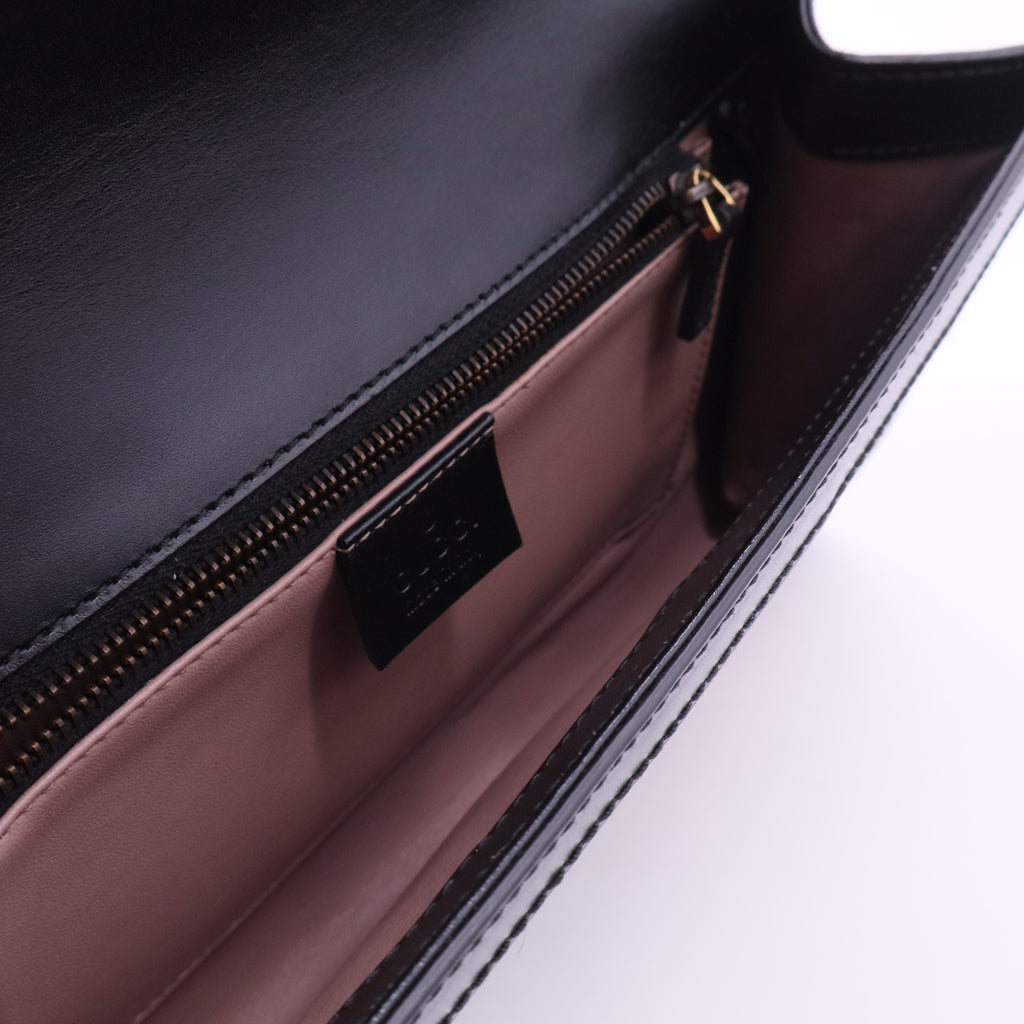 Brown/Black Leopard Print Calfhair and Leather Lady Buckle Clutch