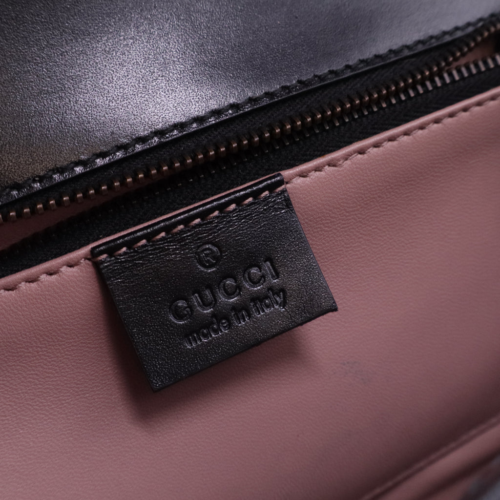 Brown/Black Leopard Print Calfhair and Leather Lady Buckle Clutch