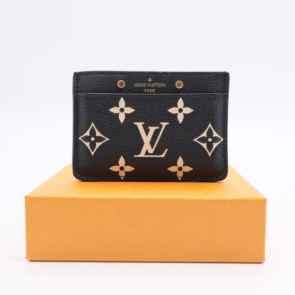 Louis Vuitton LV Monogram Mahina Leather Card Case Twins LDJ3153