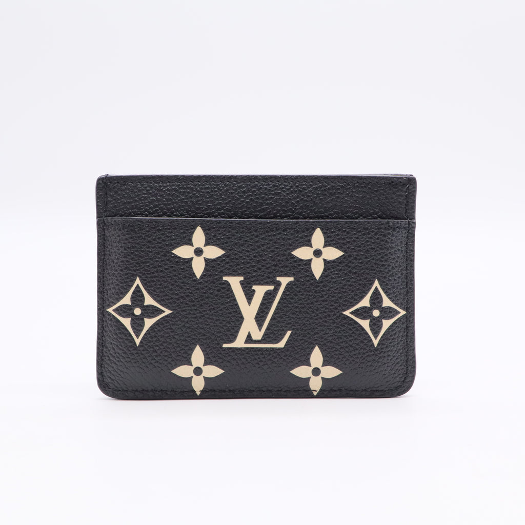 Louis Vuitton LV Monogram Mahina Leather Card Case Twins LDJ3153