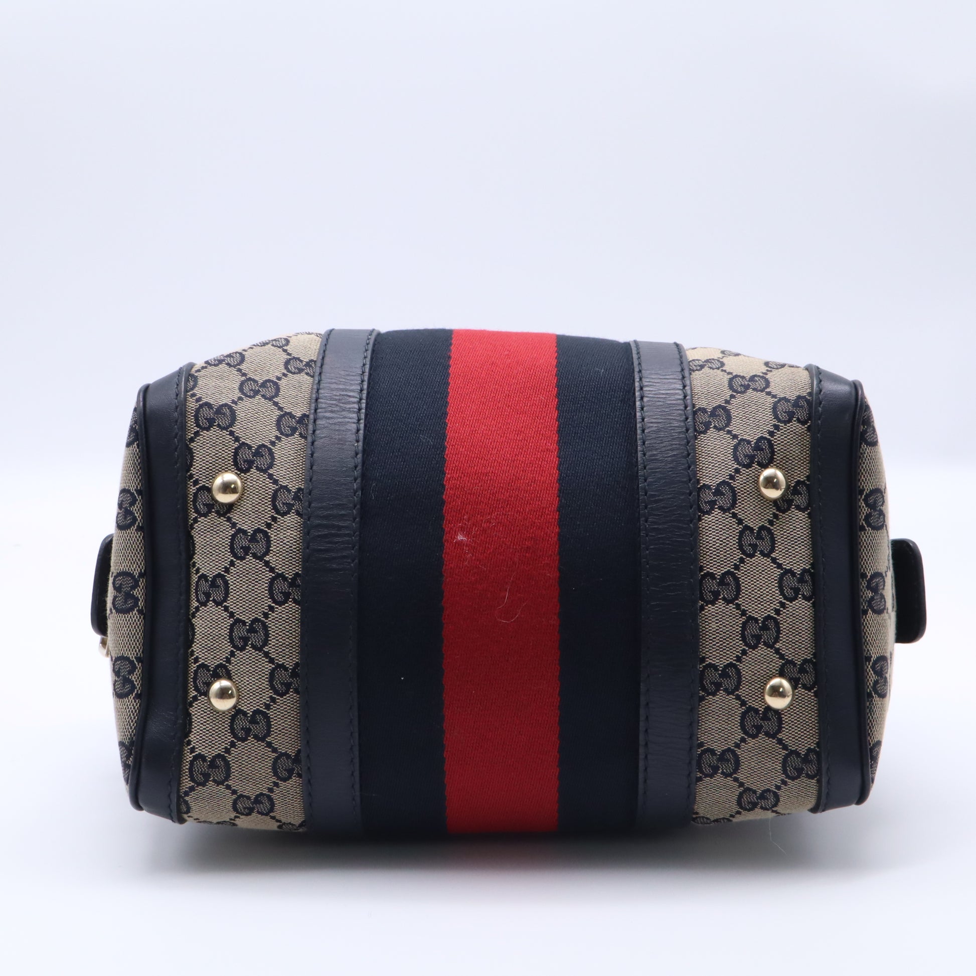 Gucci GG Canvas Vintage Web Small Joy Boston Bag w/ Long Strap B22324