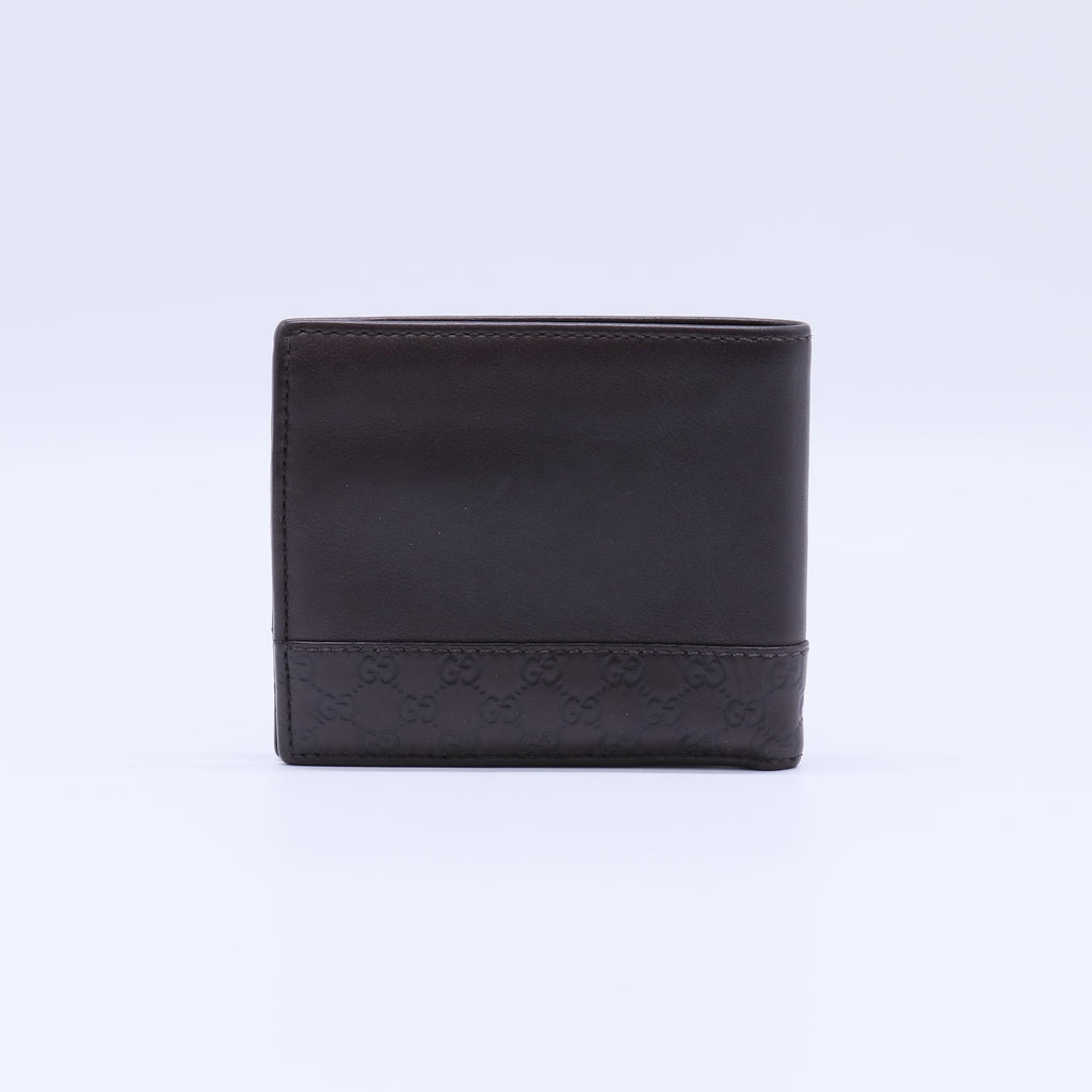 Gucci Guccissima Leather Panel Bifold Wallet W21729