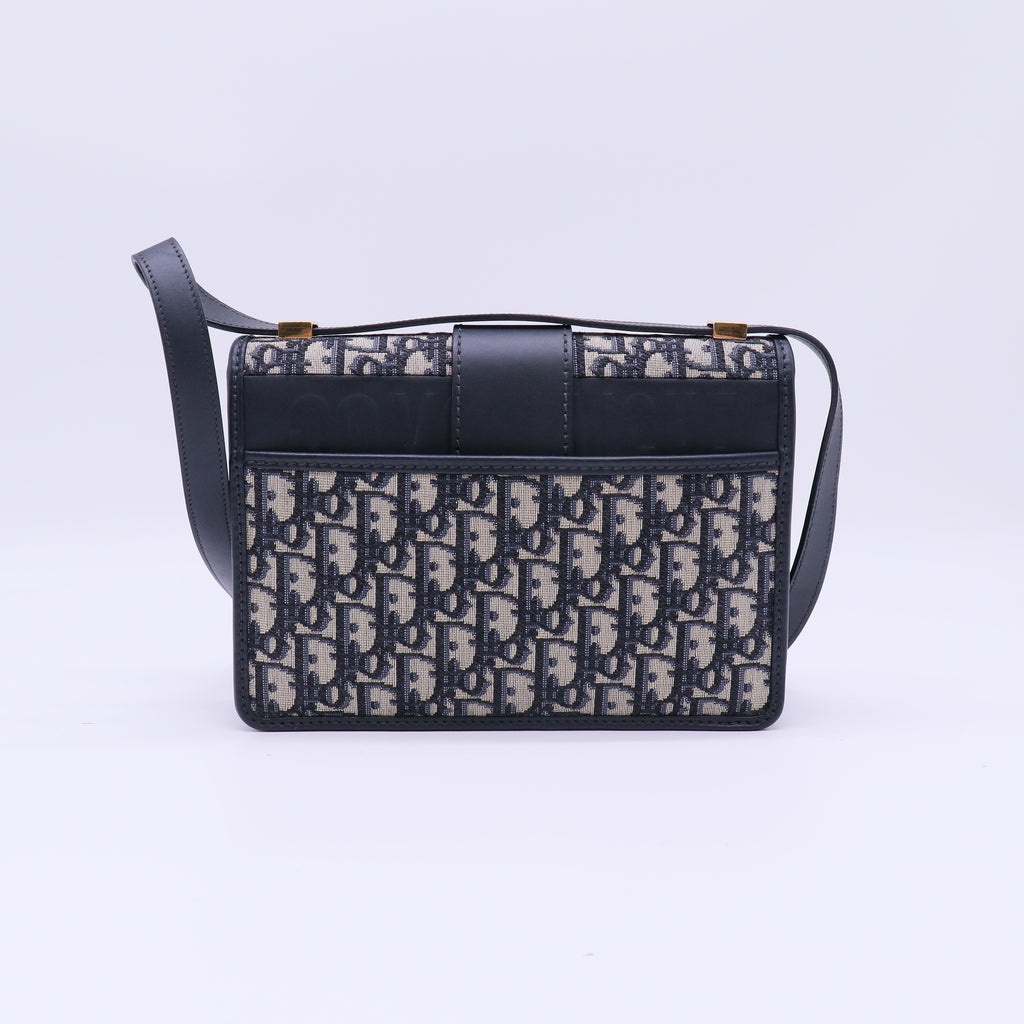 Dior 30 Montaigne Bag Blue Dior Oblique Jacquard twins B22362
