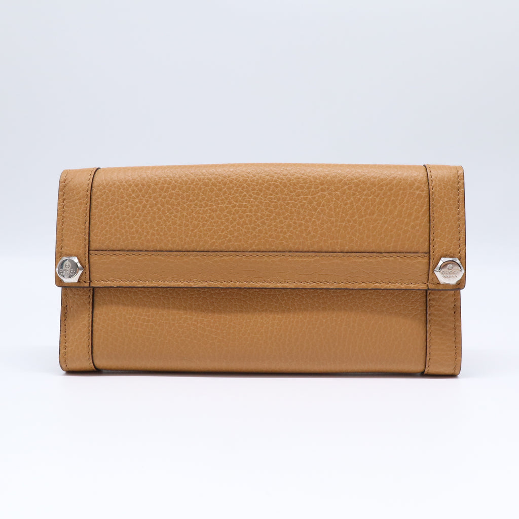 Nailhead Accent Leather Wallet W21662