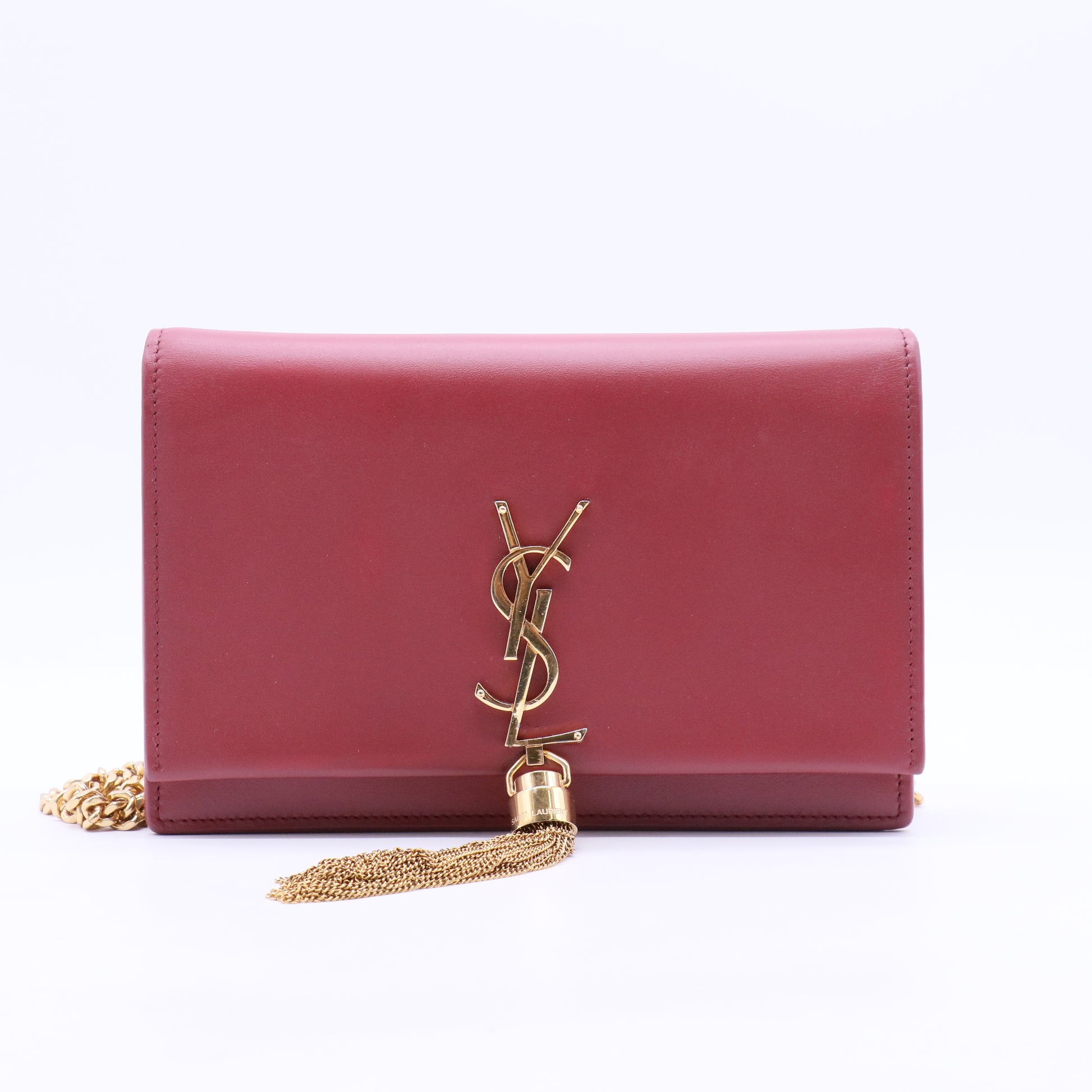 Red Leather Chain Bag