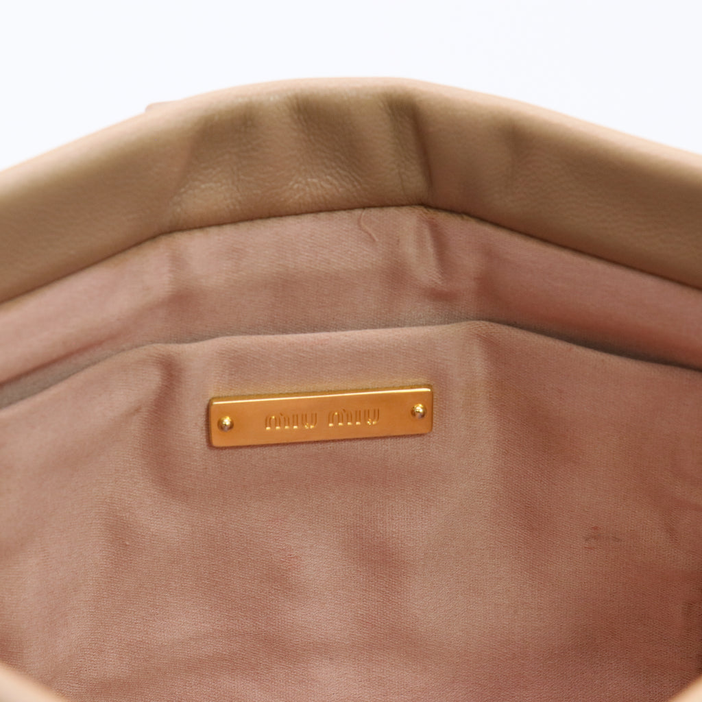 Nappa Matelasse Crossbody Clutch Cammeo twins