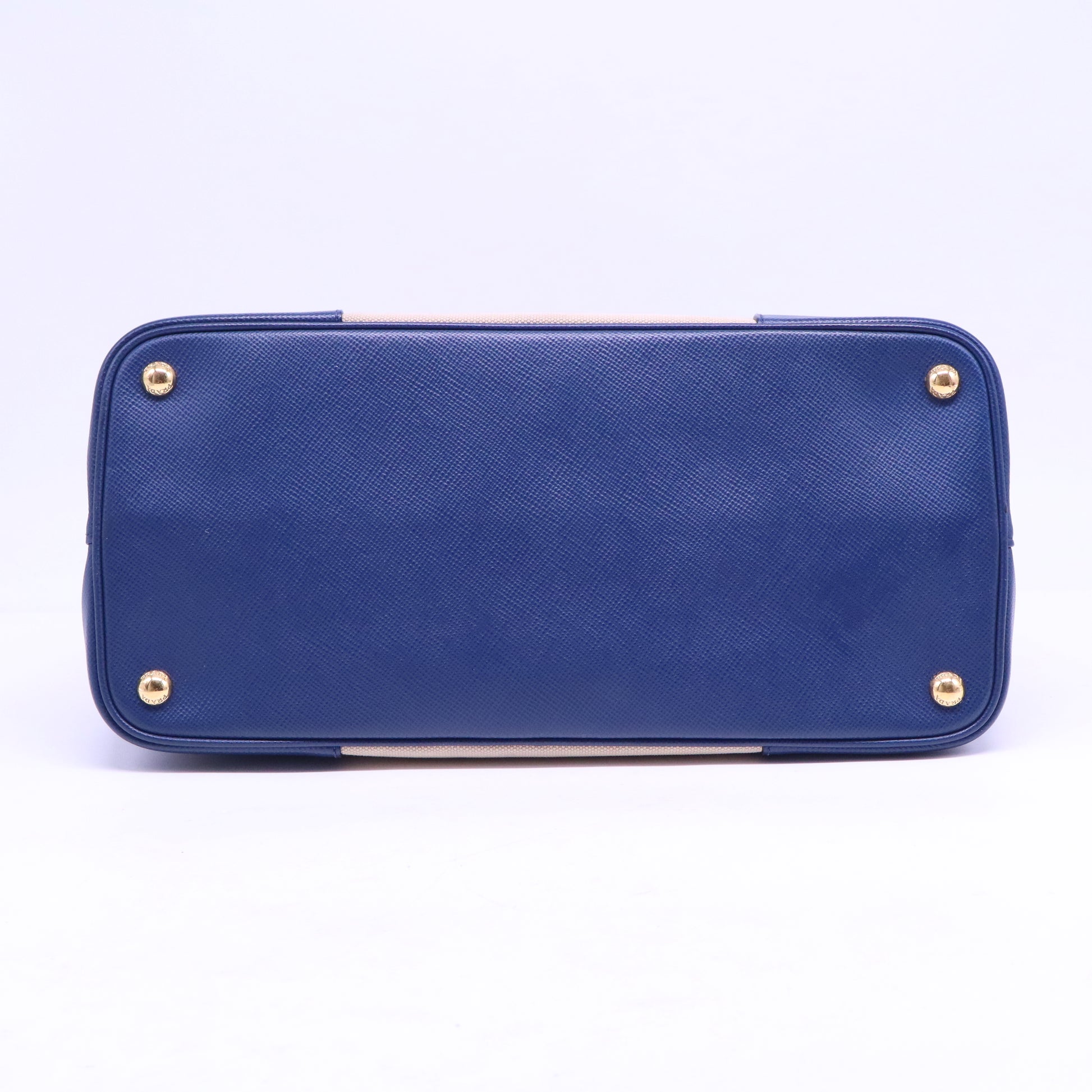 Cuir Double Tote Canvas and Saffiano Leather Medium B20363