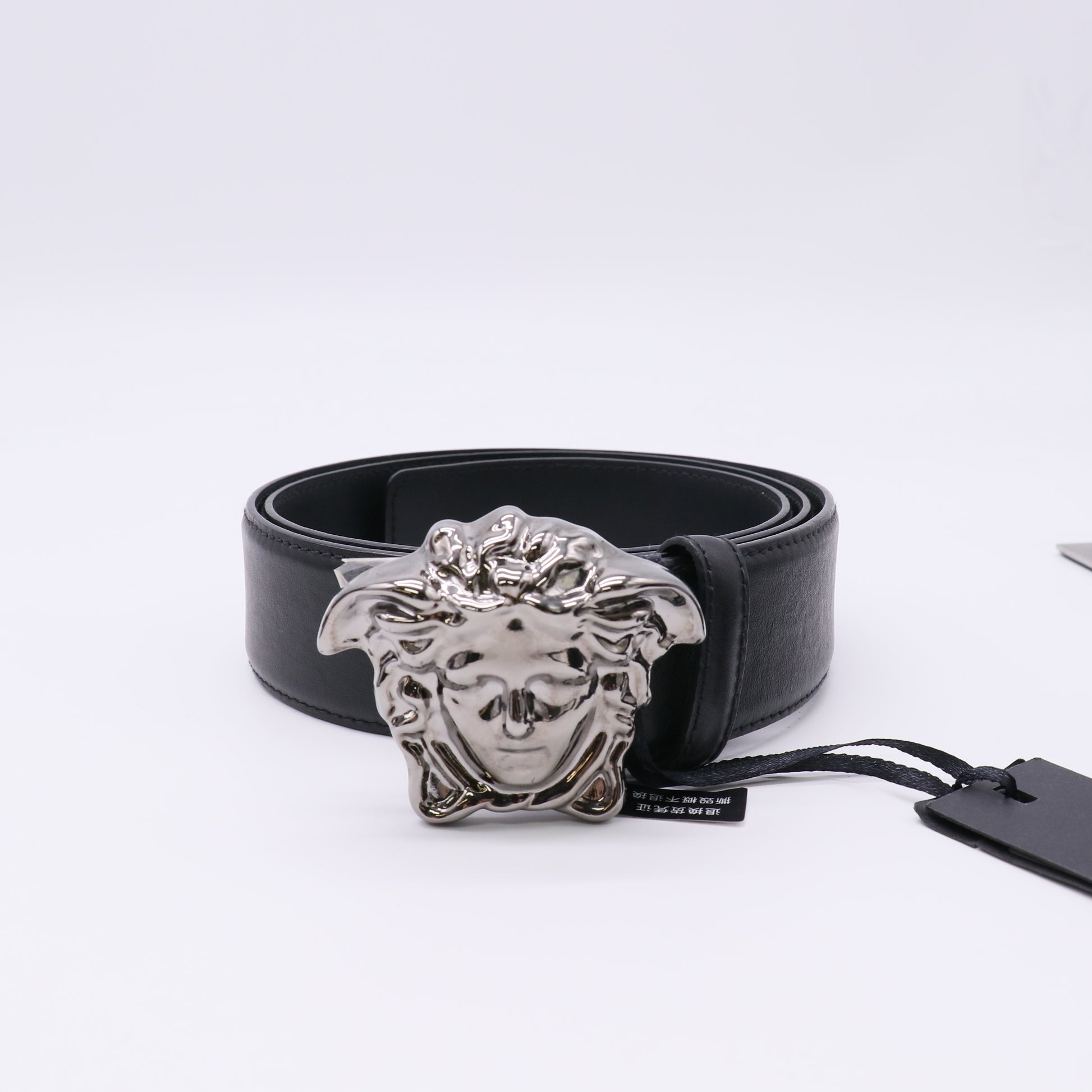 Versace Calfskin 4cm La Medusa Belt 85 34 Black twins W23092