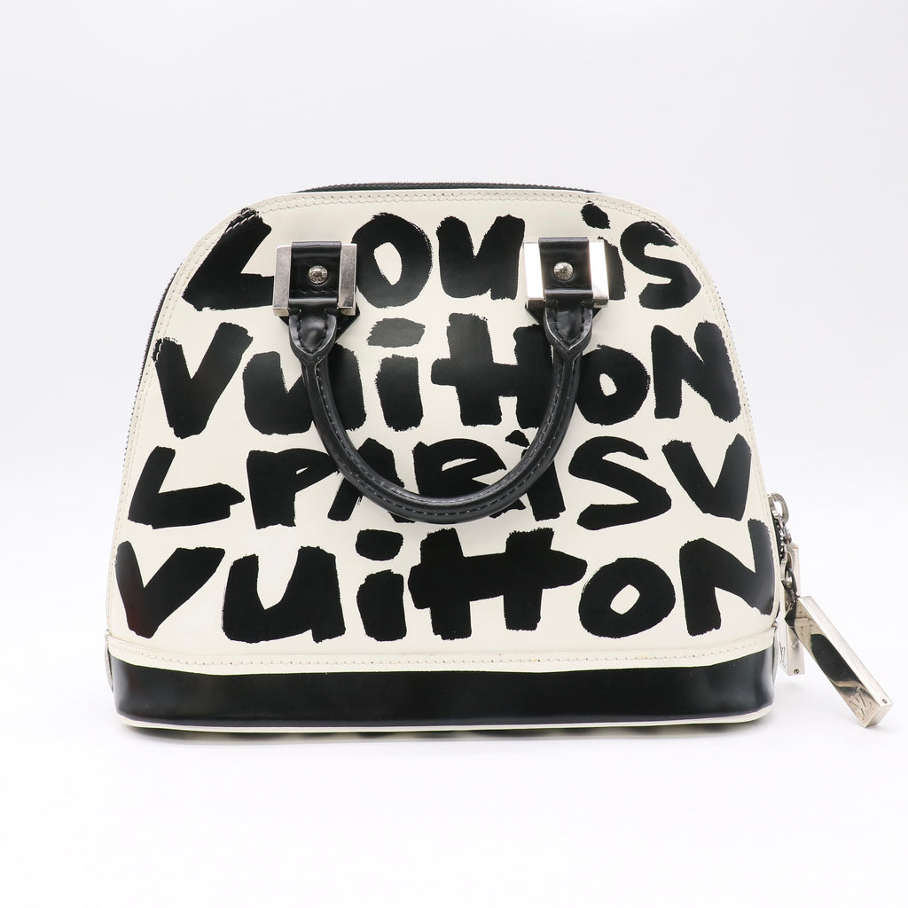 Alma Handbag Limited Edition Graffiti Leather MM Twins B23361