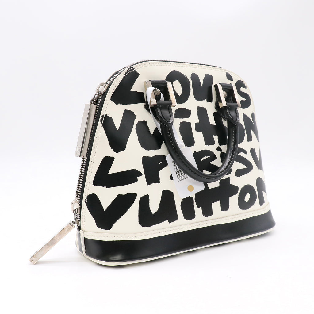 Alma Handbag Limited Edition Graffiti Leather MM Twins B23361