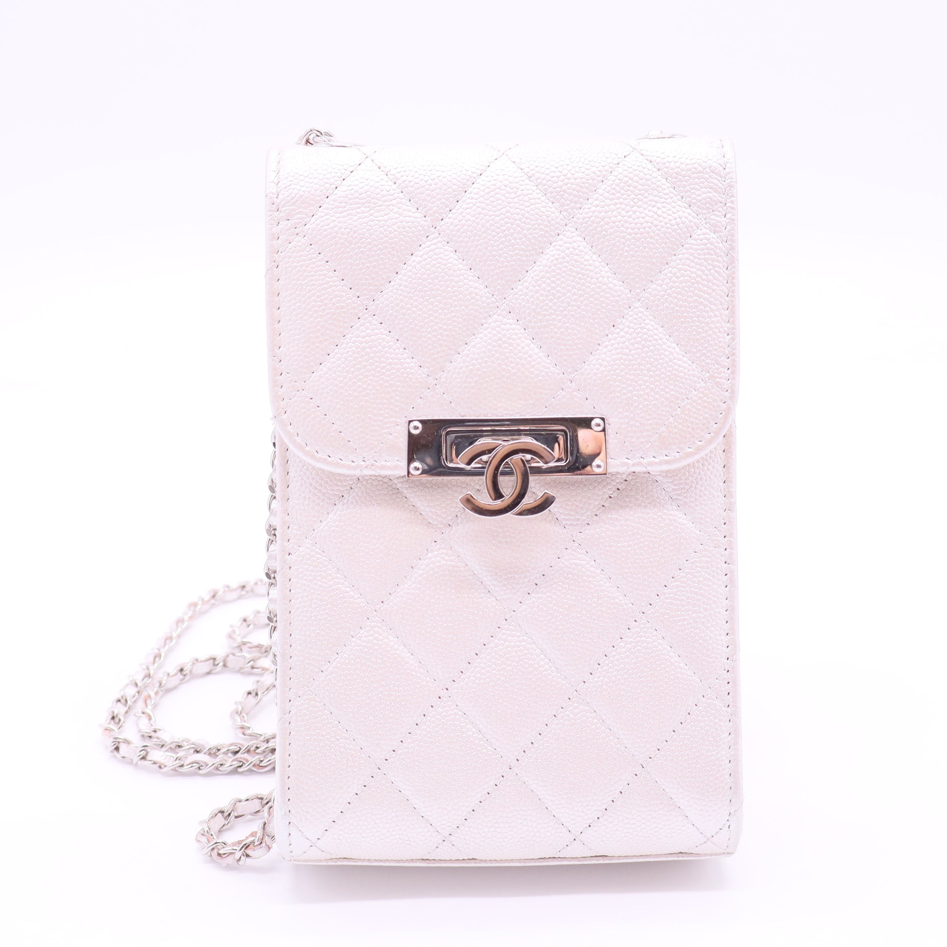 Caviar Quilted Golden Class Phone Holder