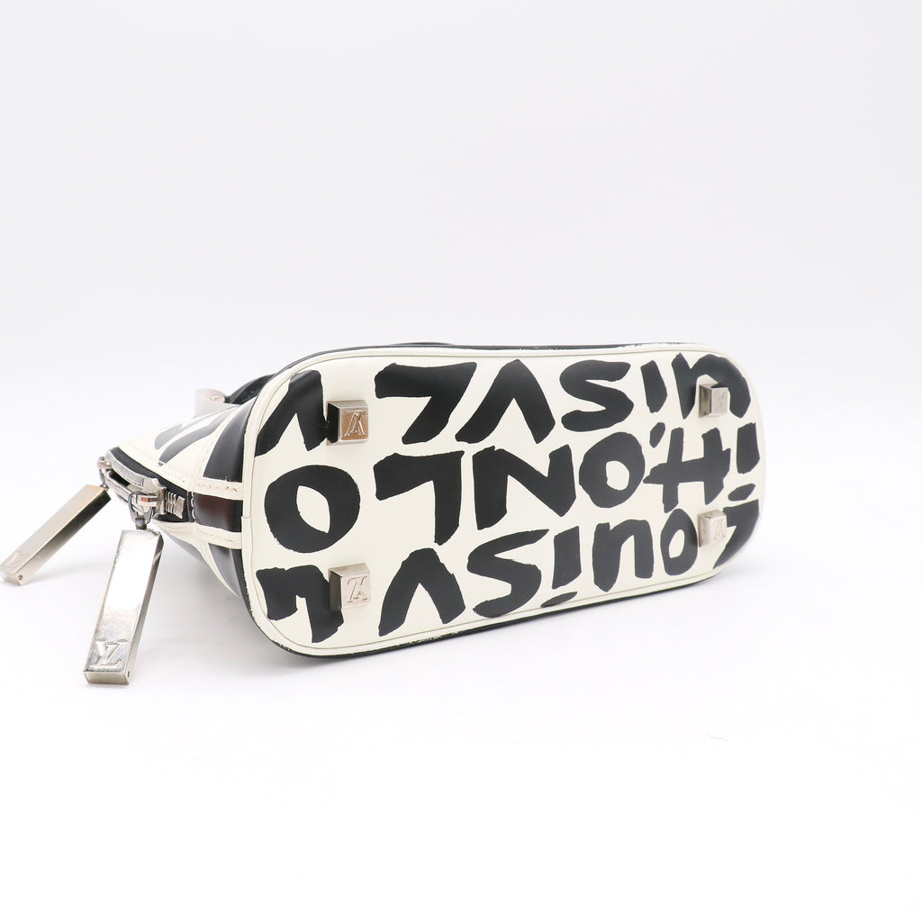 Alma Handbag Limited Edition Graffiti Leather MM Twins B23361
