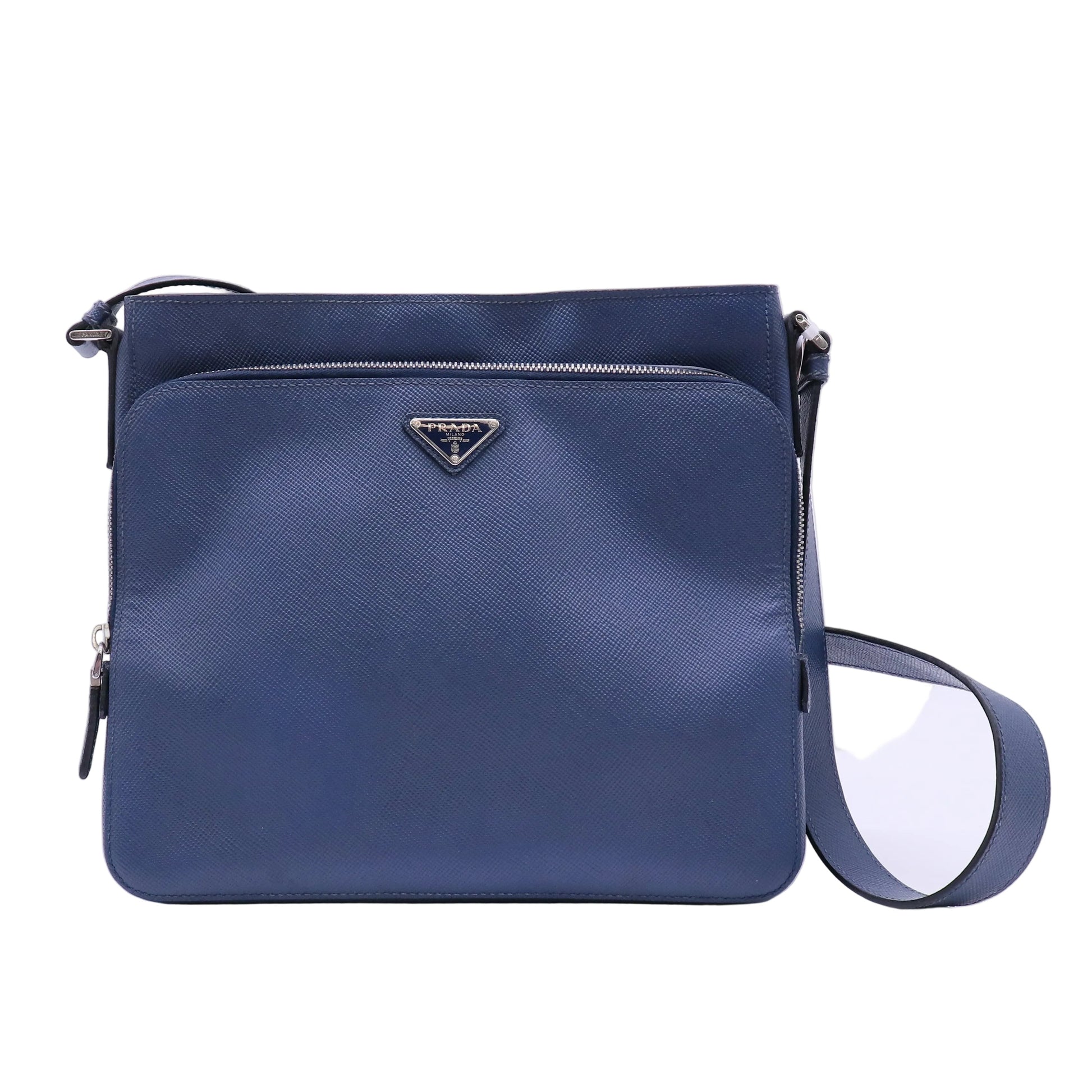 Front Pocket Messenger Bag Saffiano Leather Medium Twins B22432