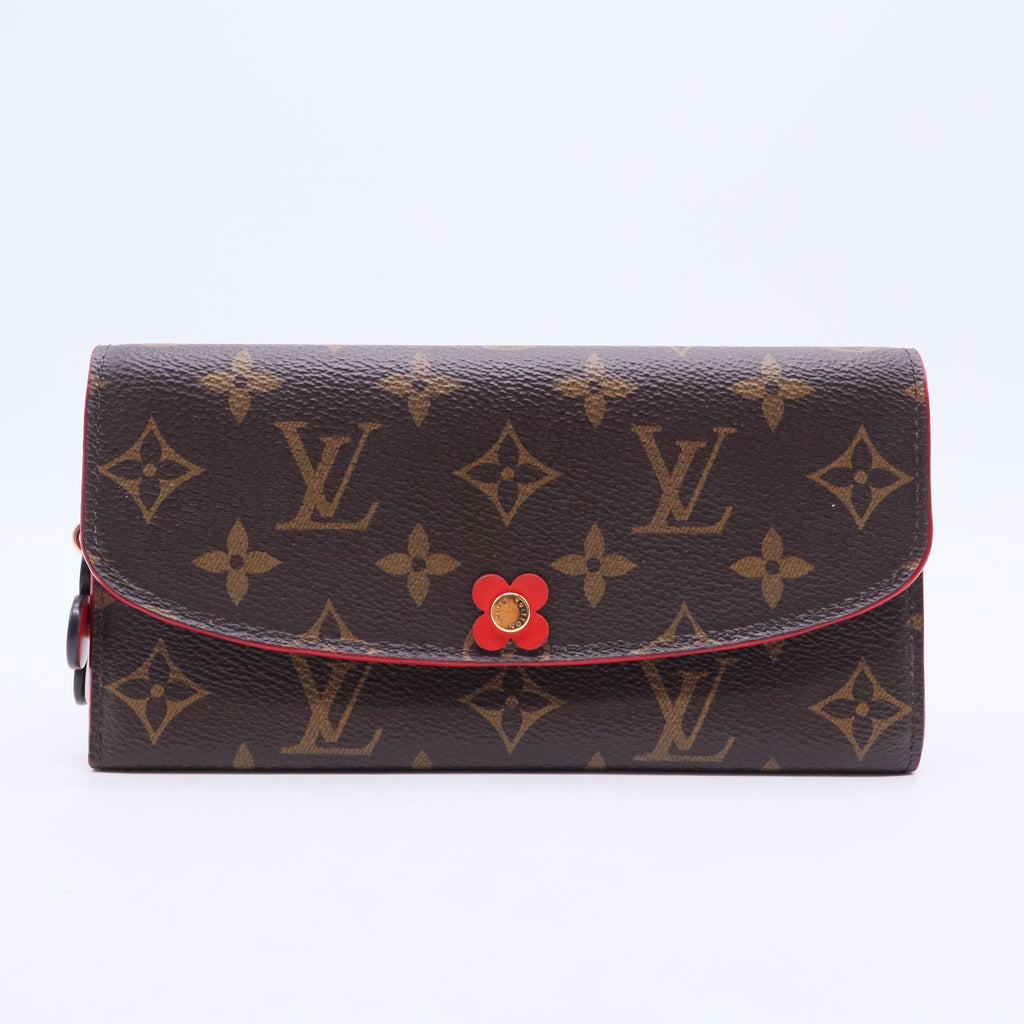 Monogram Bloom Flower Emilie Wallet Coquelicot W20443