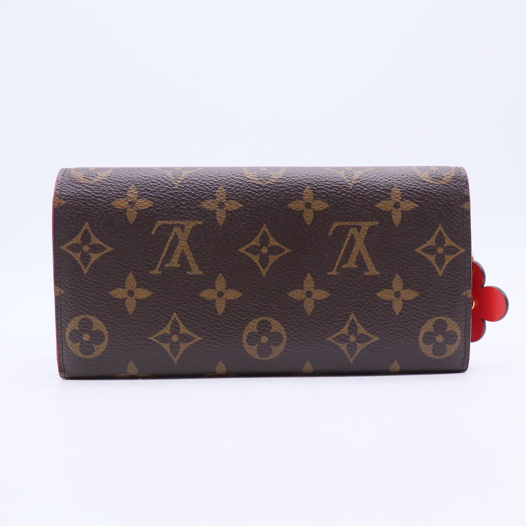 Monogram Bloom Flower Emilie Wallet Coquelicot W20443