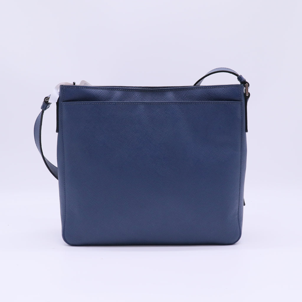 Front Pocket Messenger Bag Saffiano Leather Medium Twins B22432