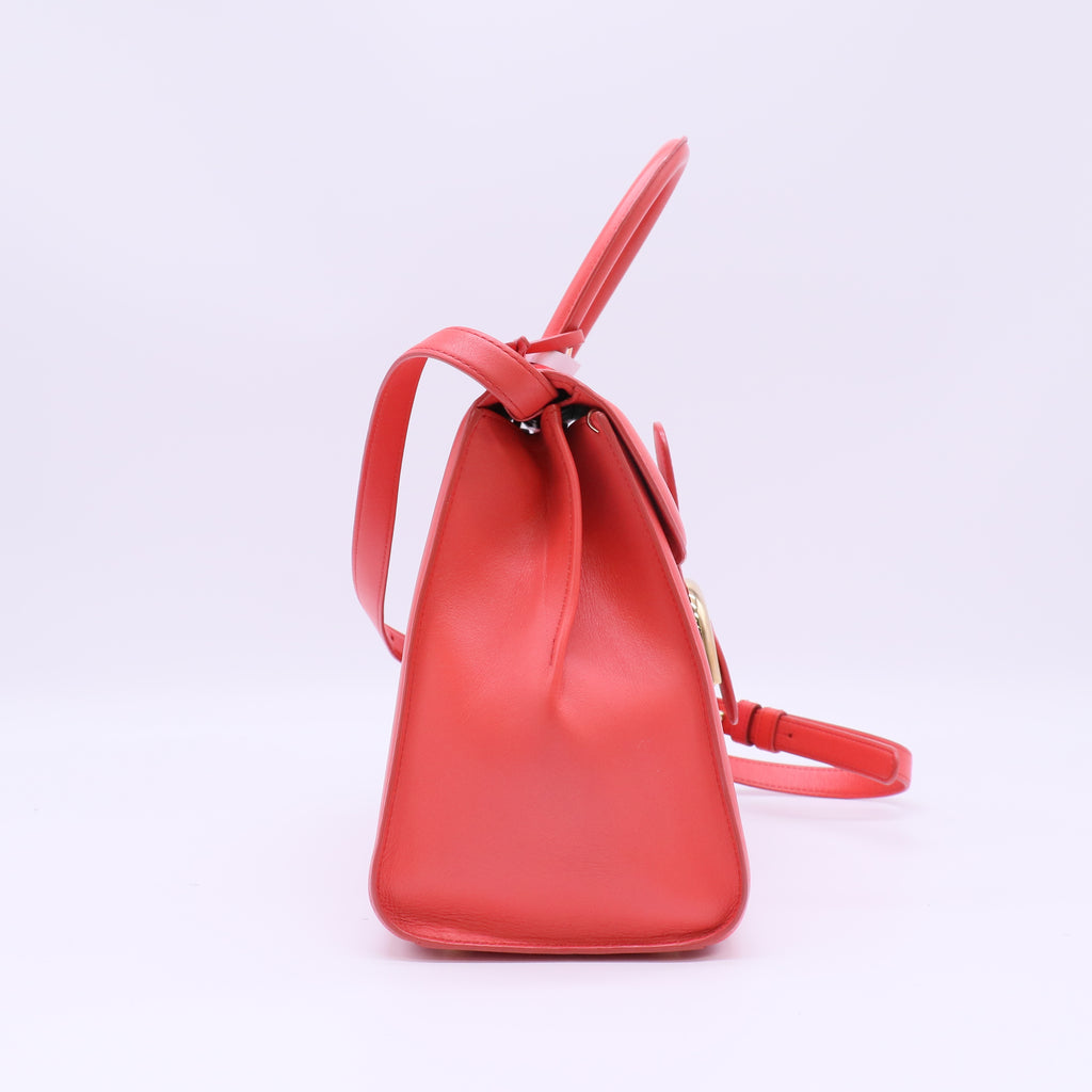 Delvaux Brillant MM Box Calfskin Top Handle Bag twins B22540