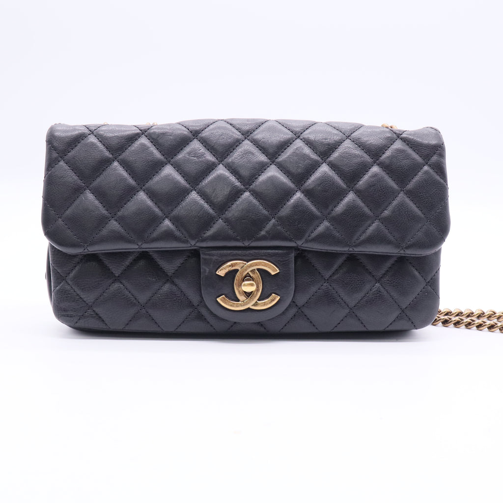 Black CC Crown Flap Bag Twins