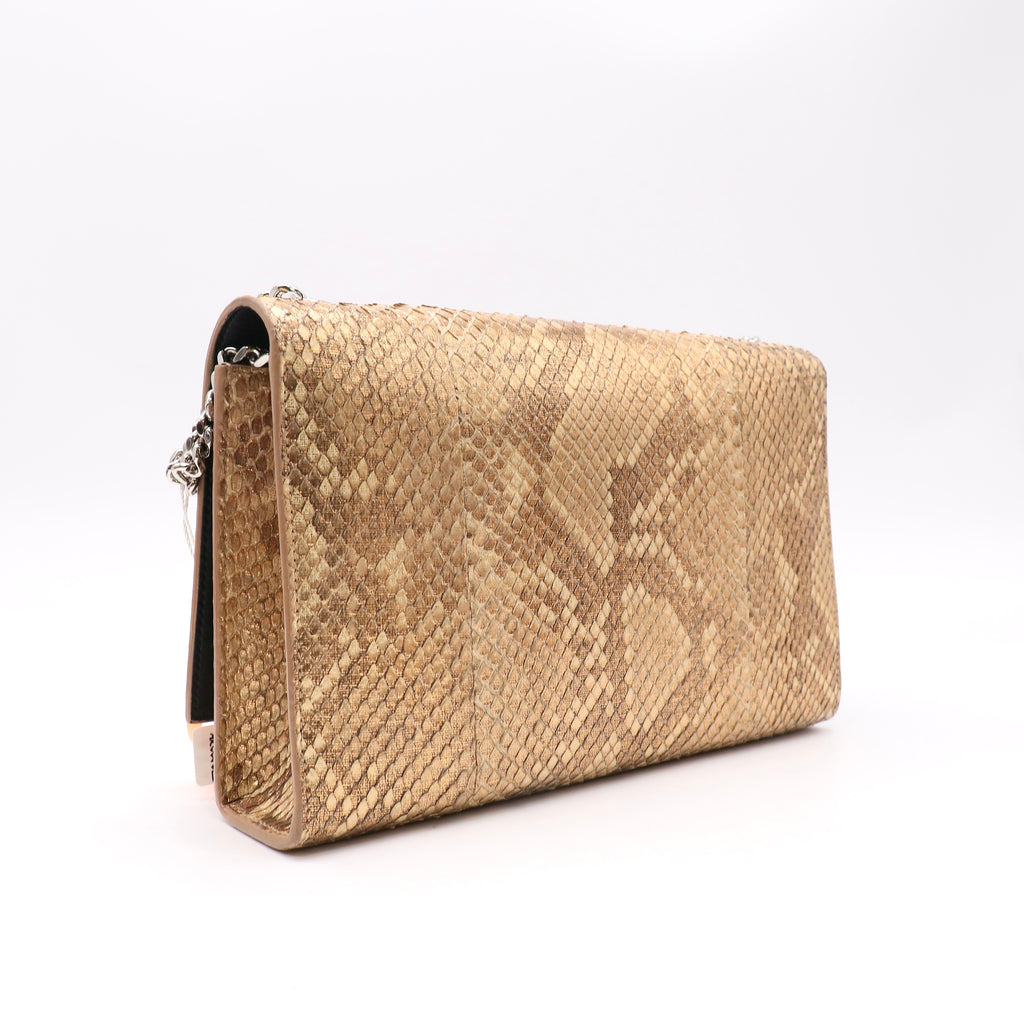 Saint Laurent Kate Medium Chain Bag in Metallic Python Twins LDZ555