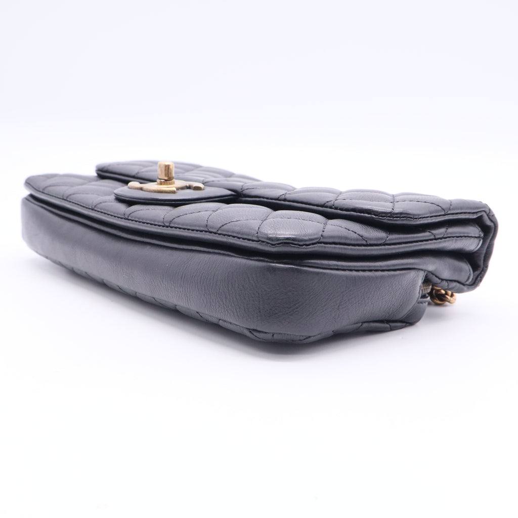 Black CC Crown Flap Bag Twins