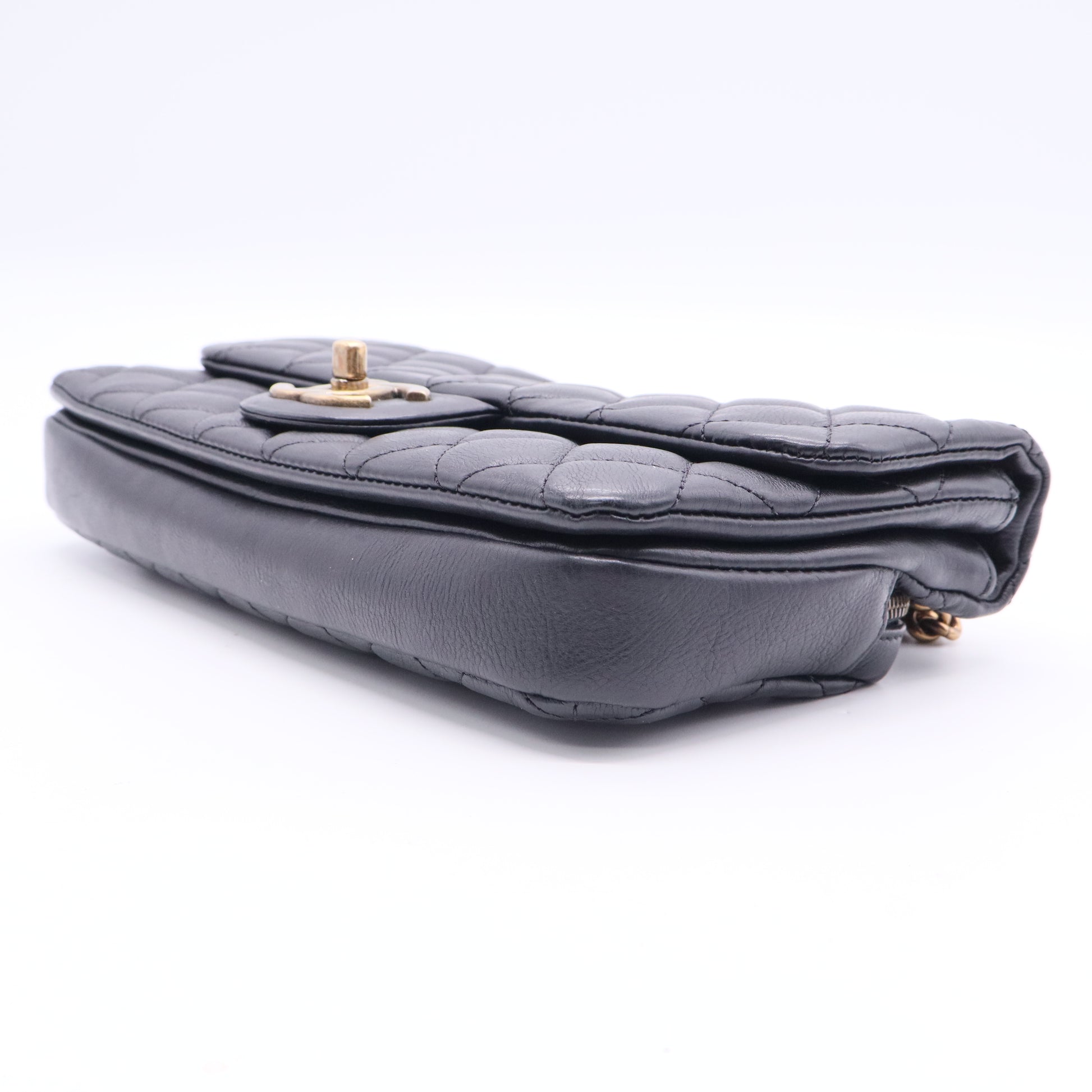 Black CC Crown Flap Bag Twins