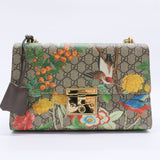 Padlock Shoulder Bag Tian Print GG Coated Canvas Medium