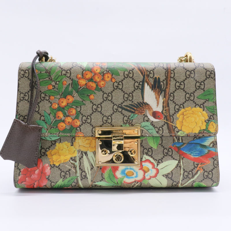 Padlock Shoulder Bag Tian Print GG Coated Canvas Medium