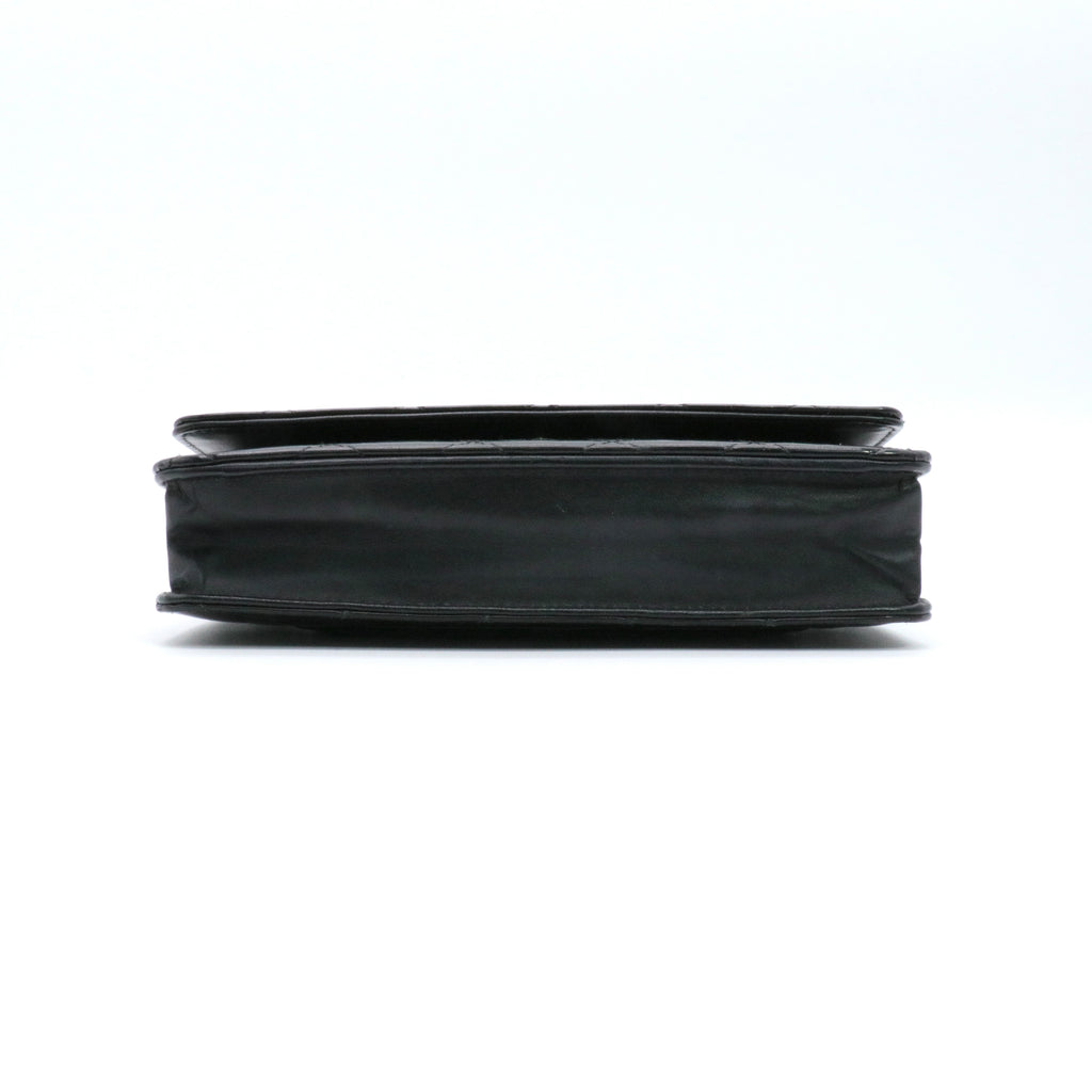 Classic Patent Leather Quilted Flap Wallet Twins