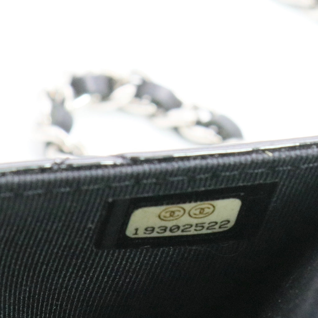 Classic Patent Leather Quilted Flap Wallet Twins