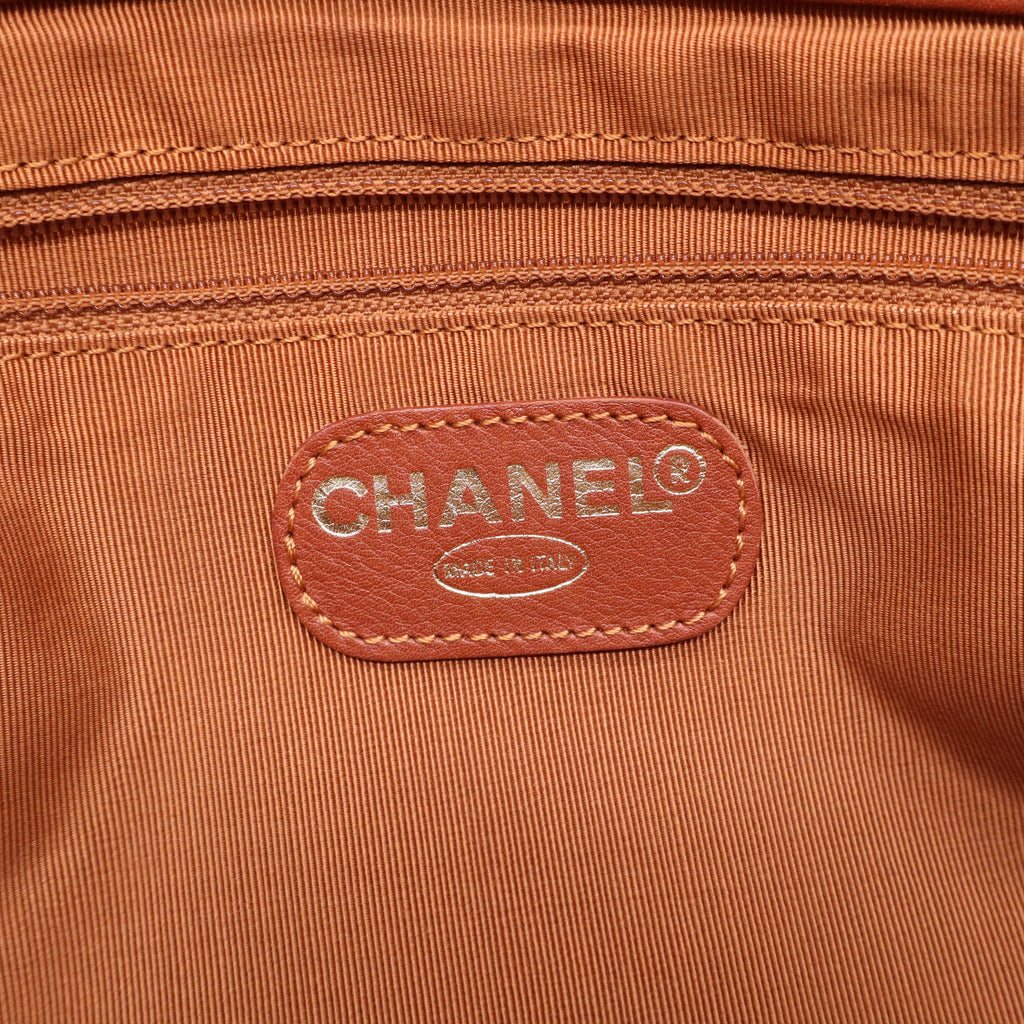 Vintage CC Resin Chain Tote Leather