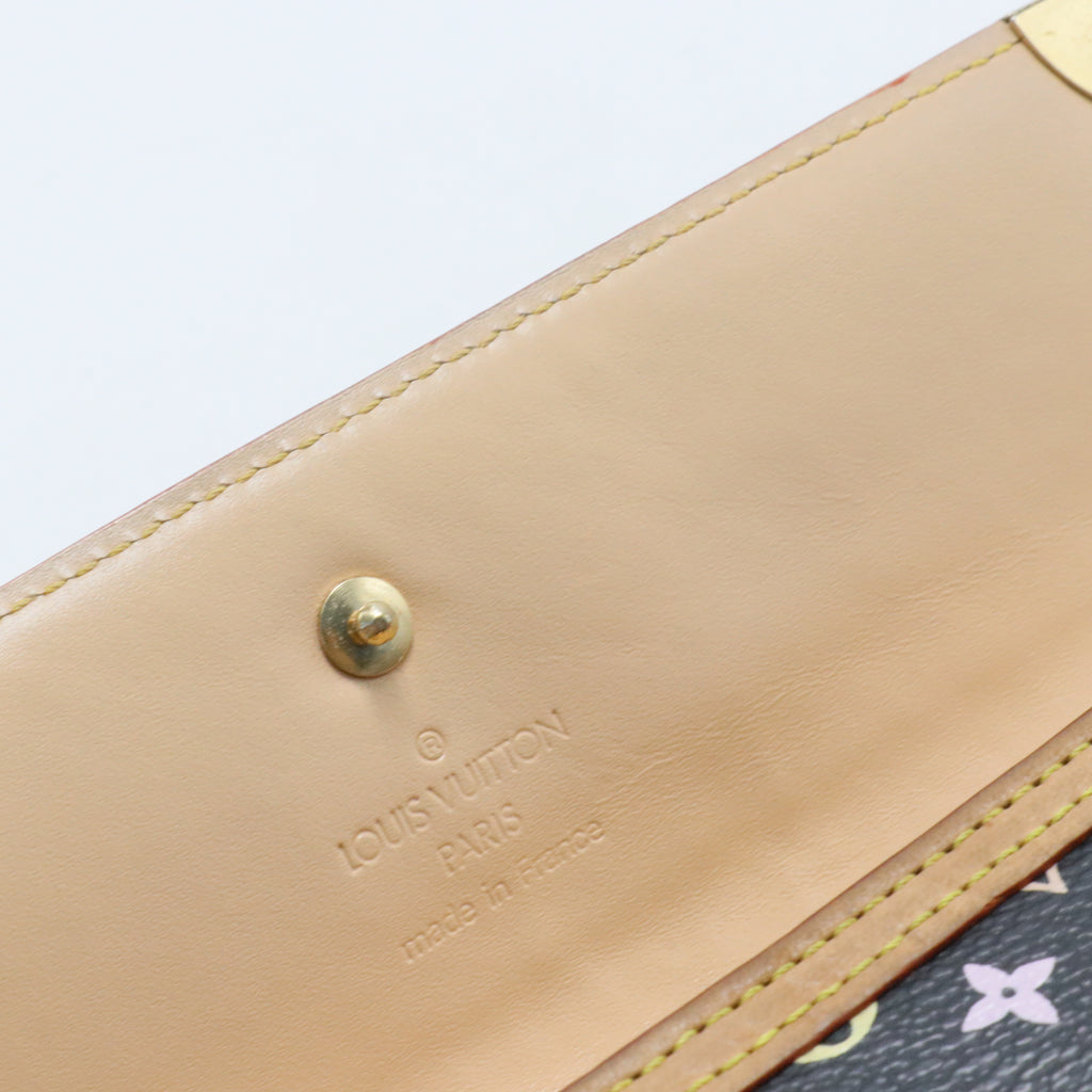 Black/Multicolor Monogram Canvas Porte Tresor International Wallet