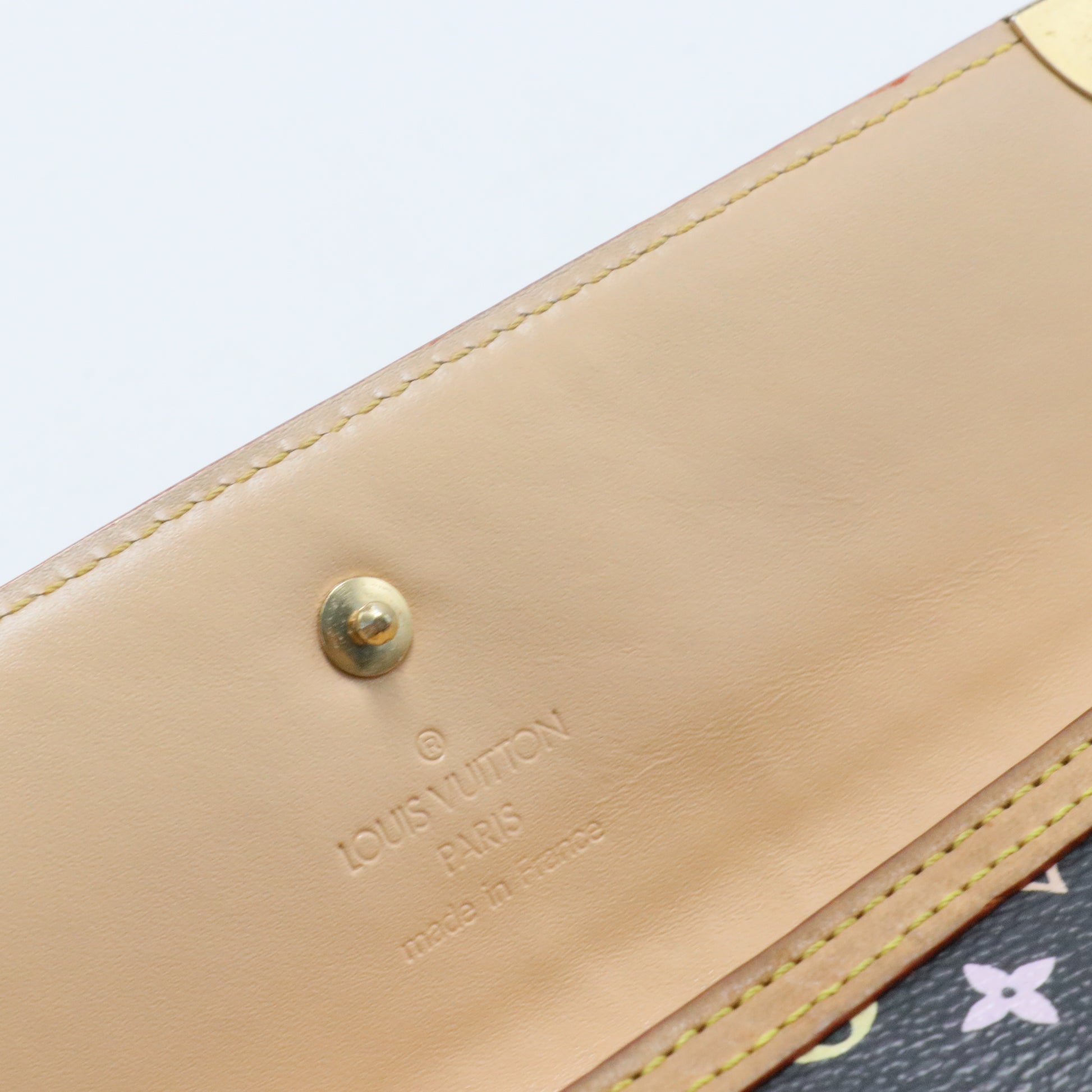 Black/Multicolor Monogram Canvas Porte Tresor International Wallet