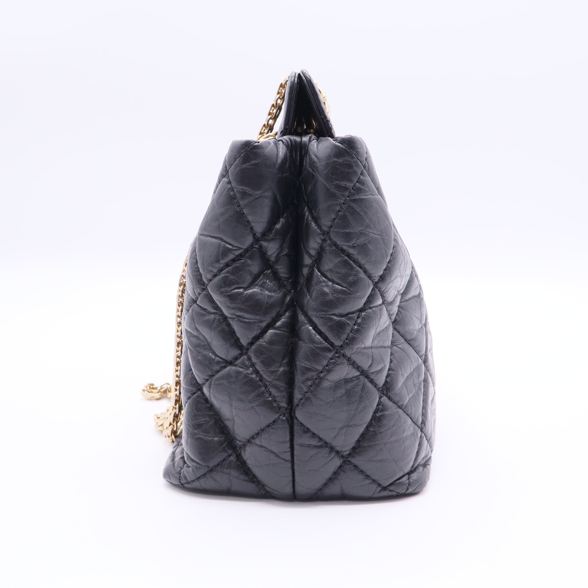 Aged Calfskin Reissue 2.55 Tote Black Twins