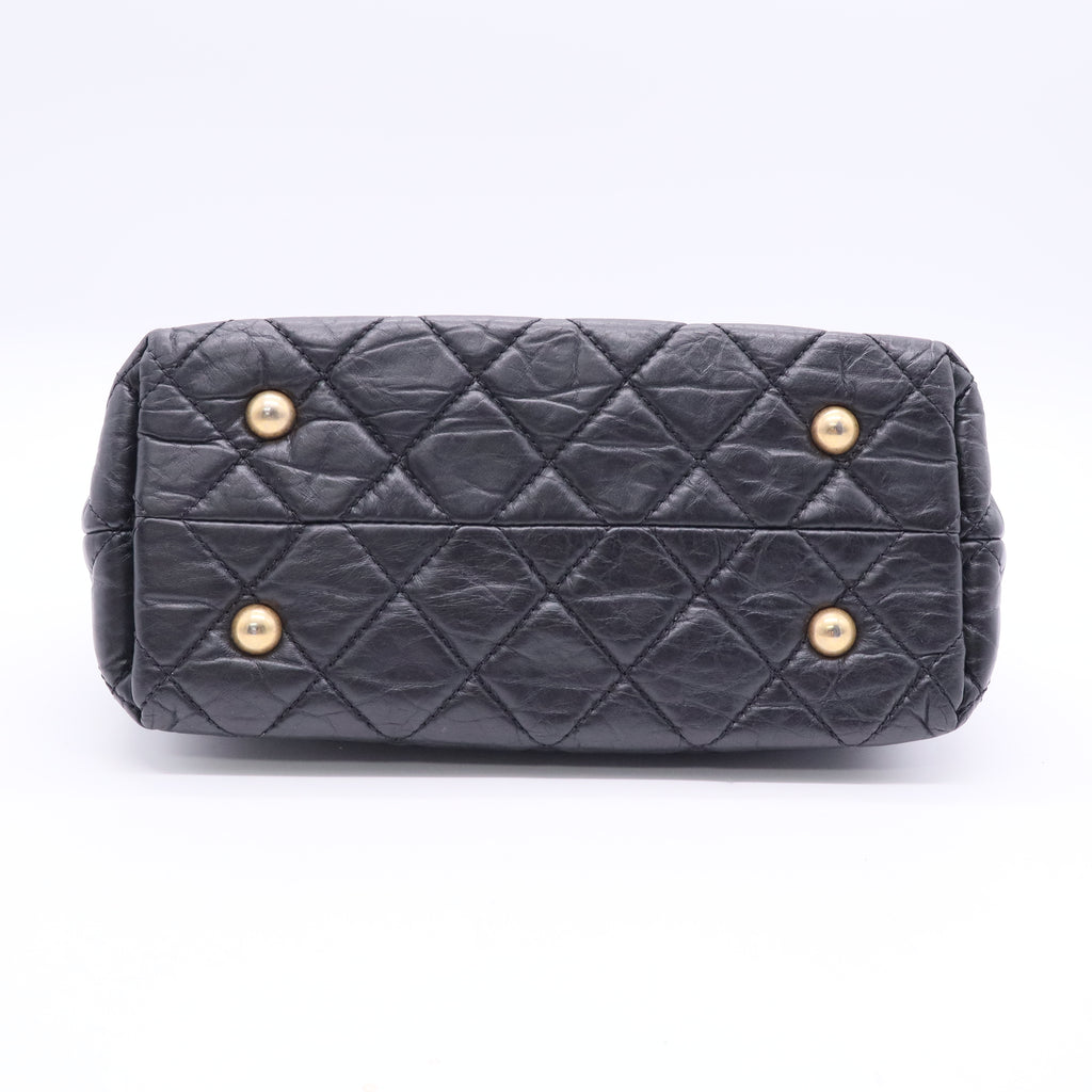 Aged Calfskin Reissue 2.55 Tote Black Twins
