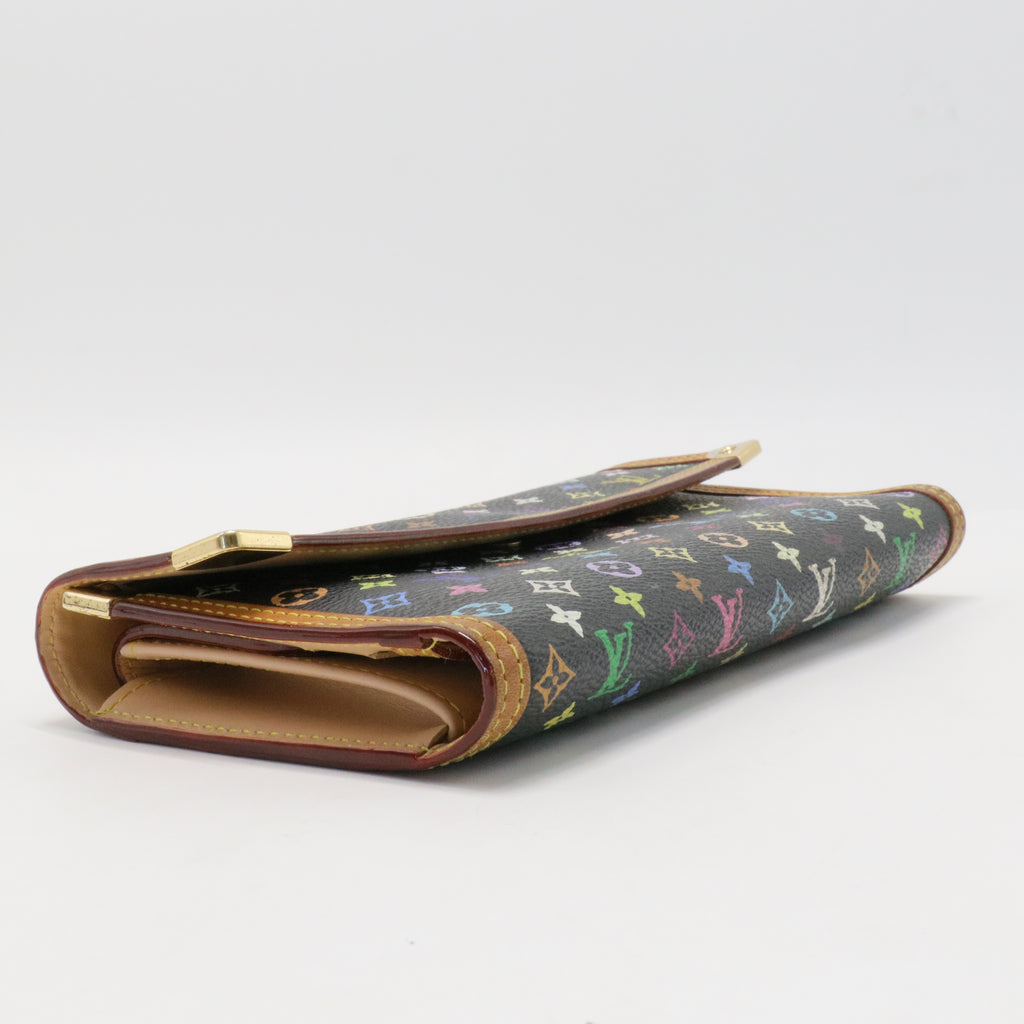 Black/Multicolor Monogram Canvas Porte Tresor International Wallet