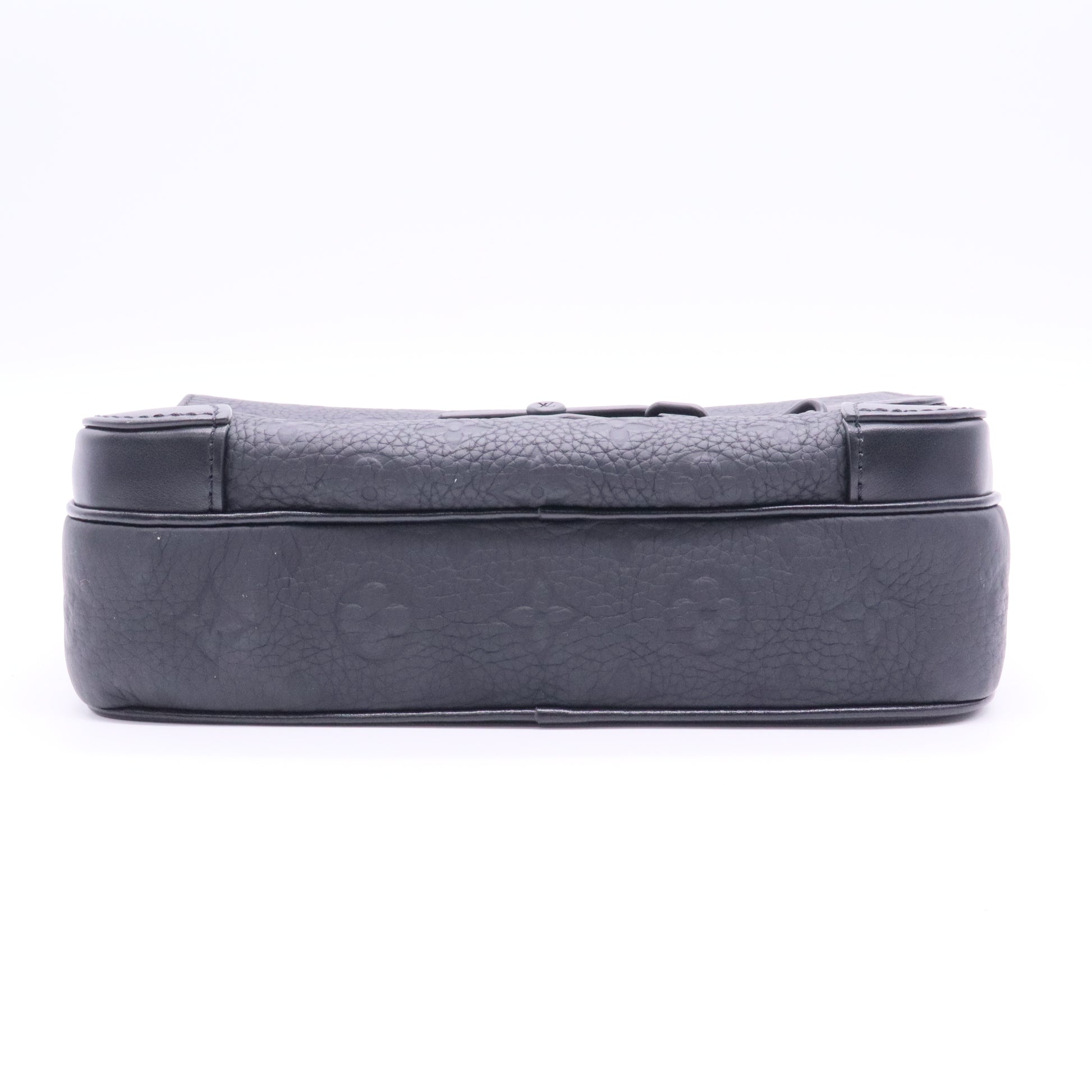 Louis Vuitton Steamer Wearable Wallet Black Monogram Leather Crossbody Bag J2189 twins