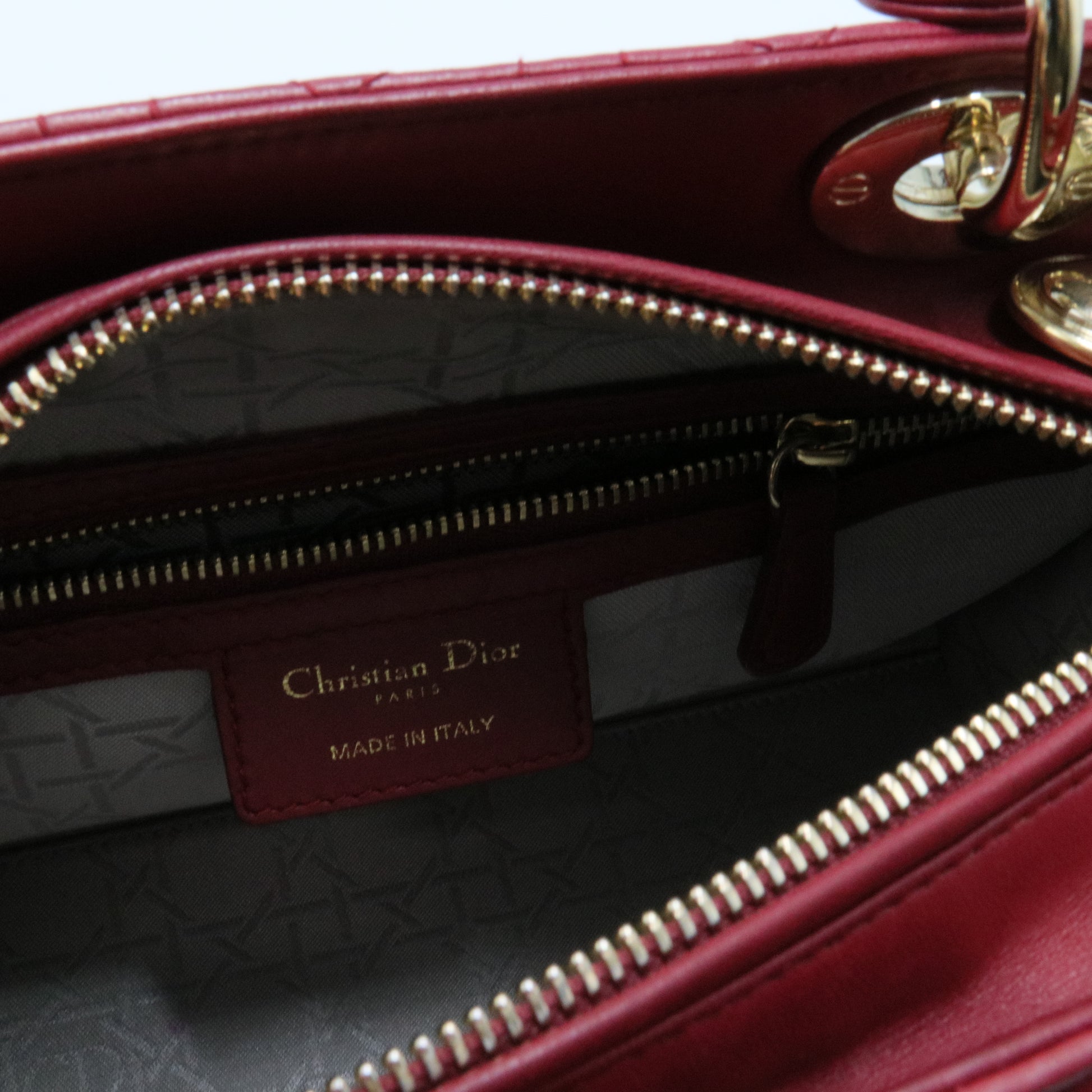 Lady Dior Bag Cannage Quilt Lambskin Medium