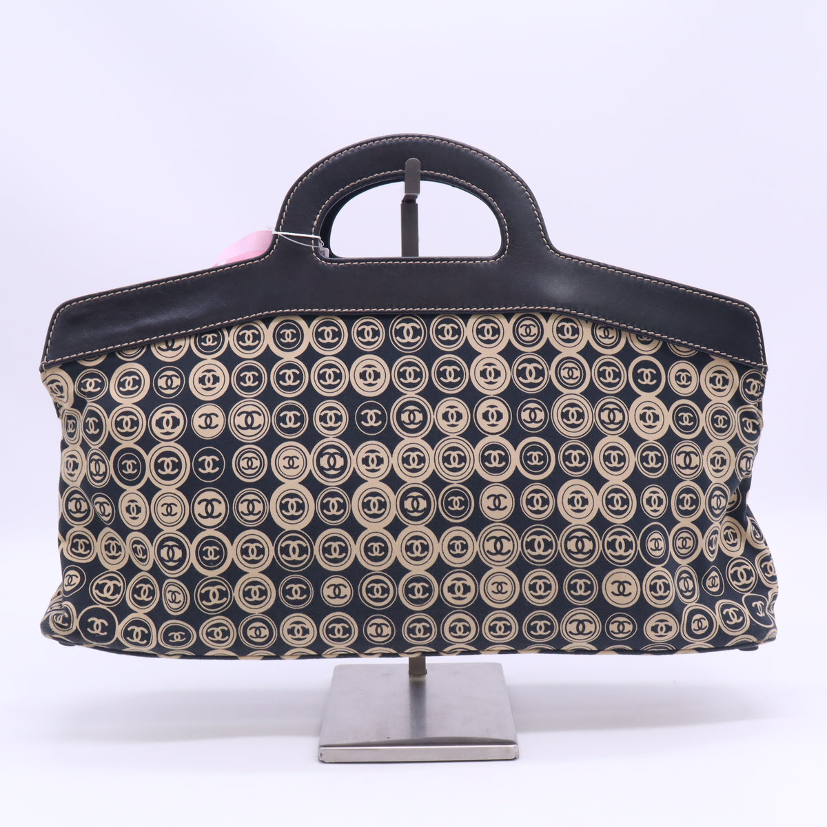 Chanel Jersey Calfskin Printed Large Frame Handle Bag Twins LDJ6010