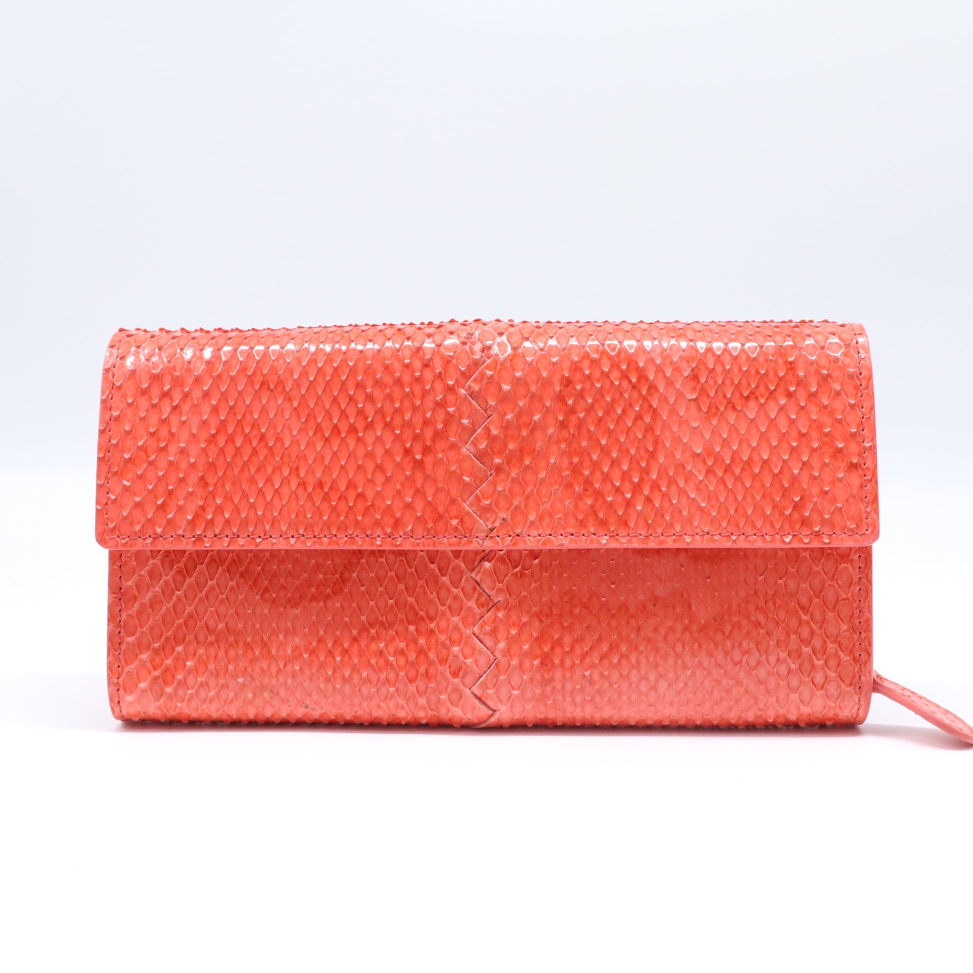 Bottega Veneta Python Continental Flap Wallet W21706