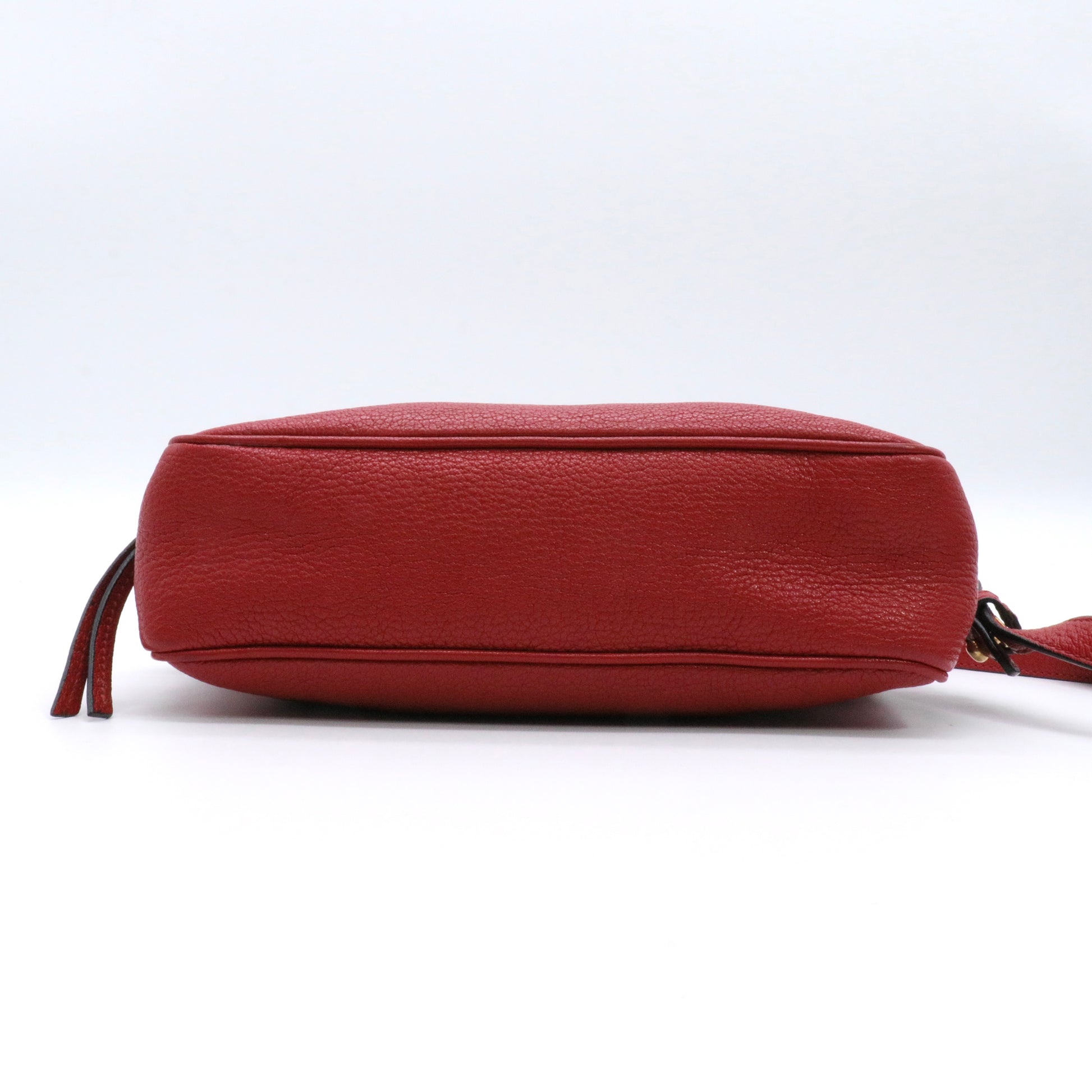 Burgundy Leather Double Zip Camera Crossbody Bag Twins