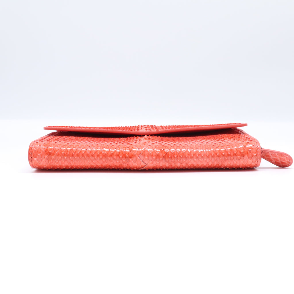 Bottega Veneta Python Continental Flap Wallet W21706