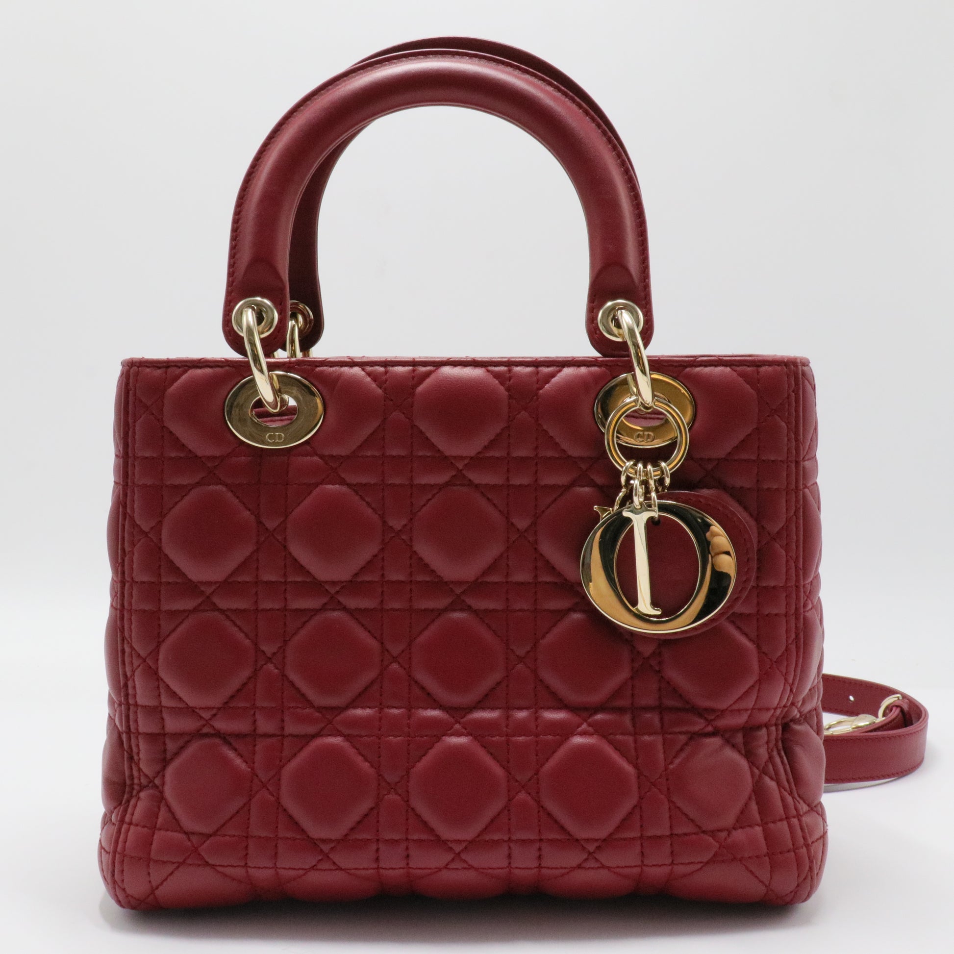 Lady Dior Bag Cannage Quilt Lambskin Medium